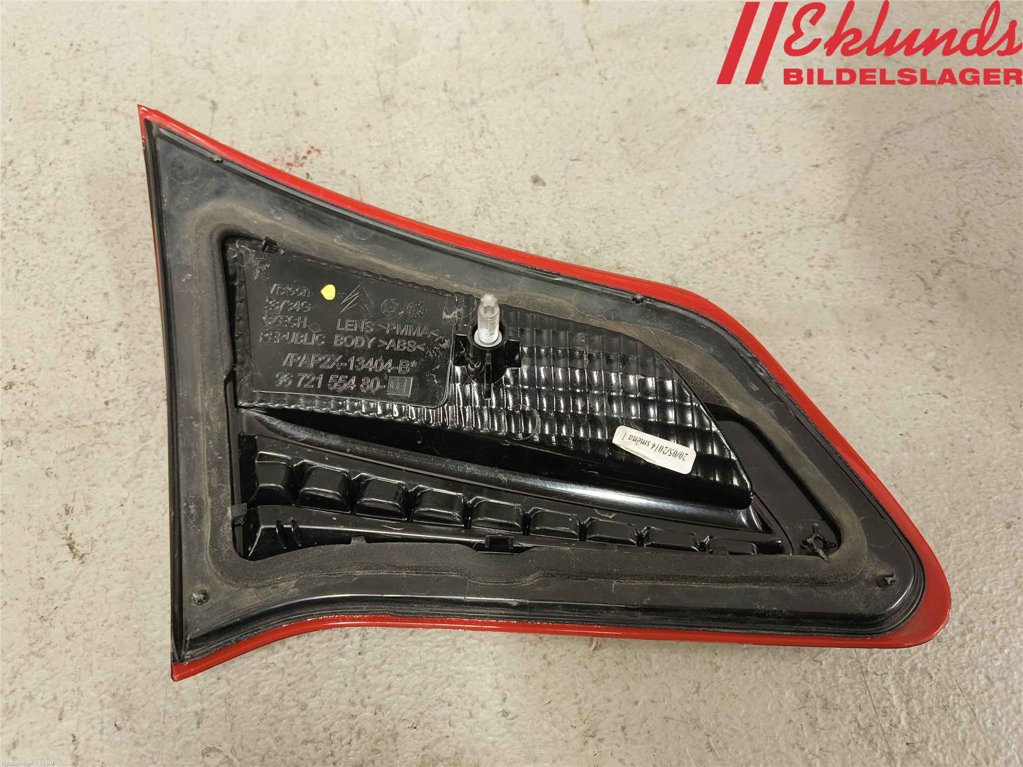 Citroen C4 II 11-18 Bakljus Lucka Hö
