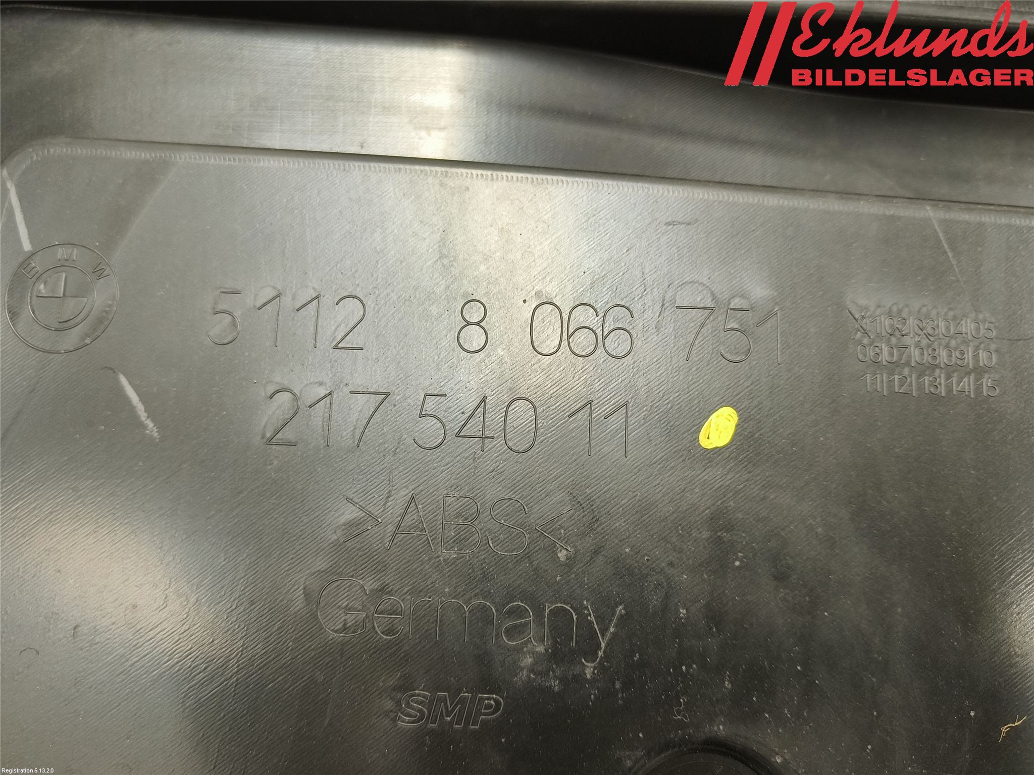 BMW 5 G30/G31/F90 17-23 Stötfångarfäste Bak Vä