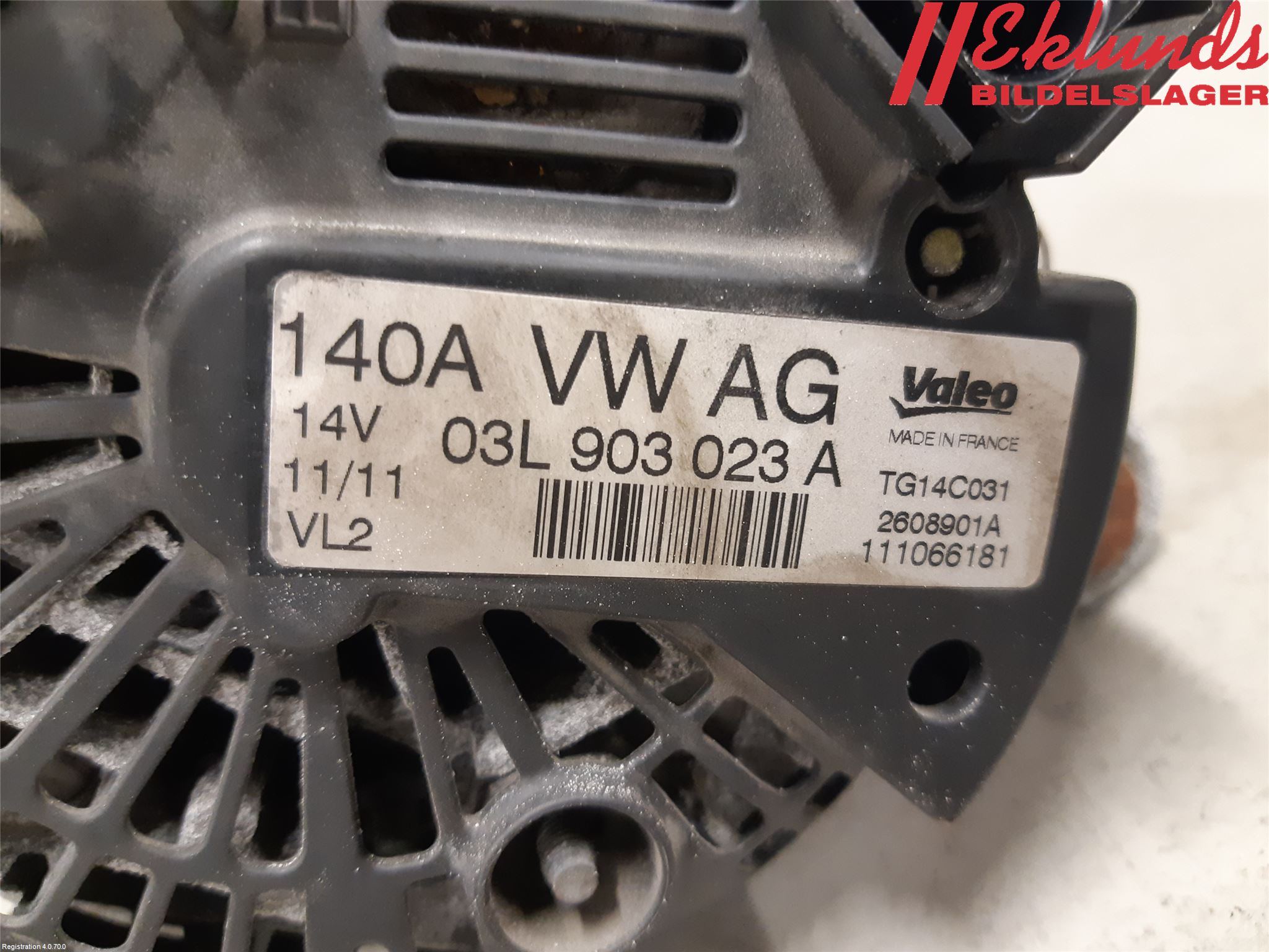 Volkswagen VW GOLF VI 09-13 Generator