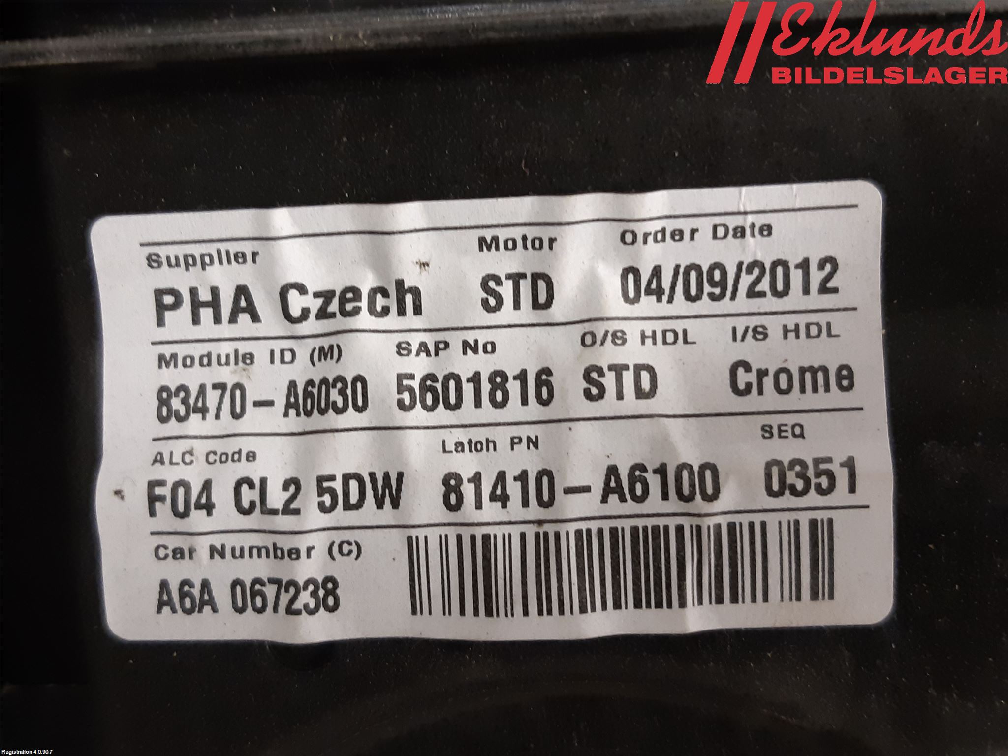 Hyundai i30 GD 13-17 Fönsterhiss El Kompl