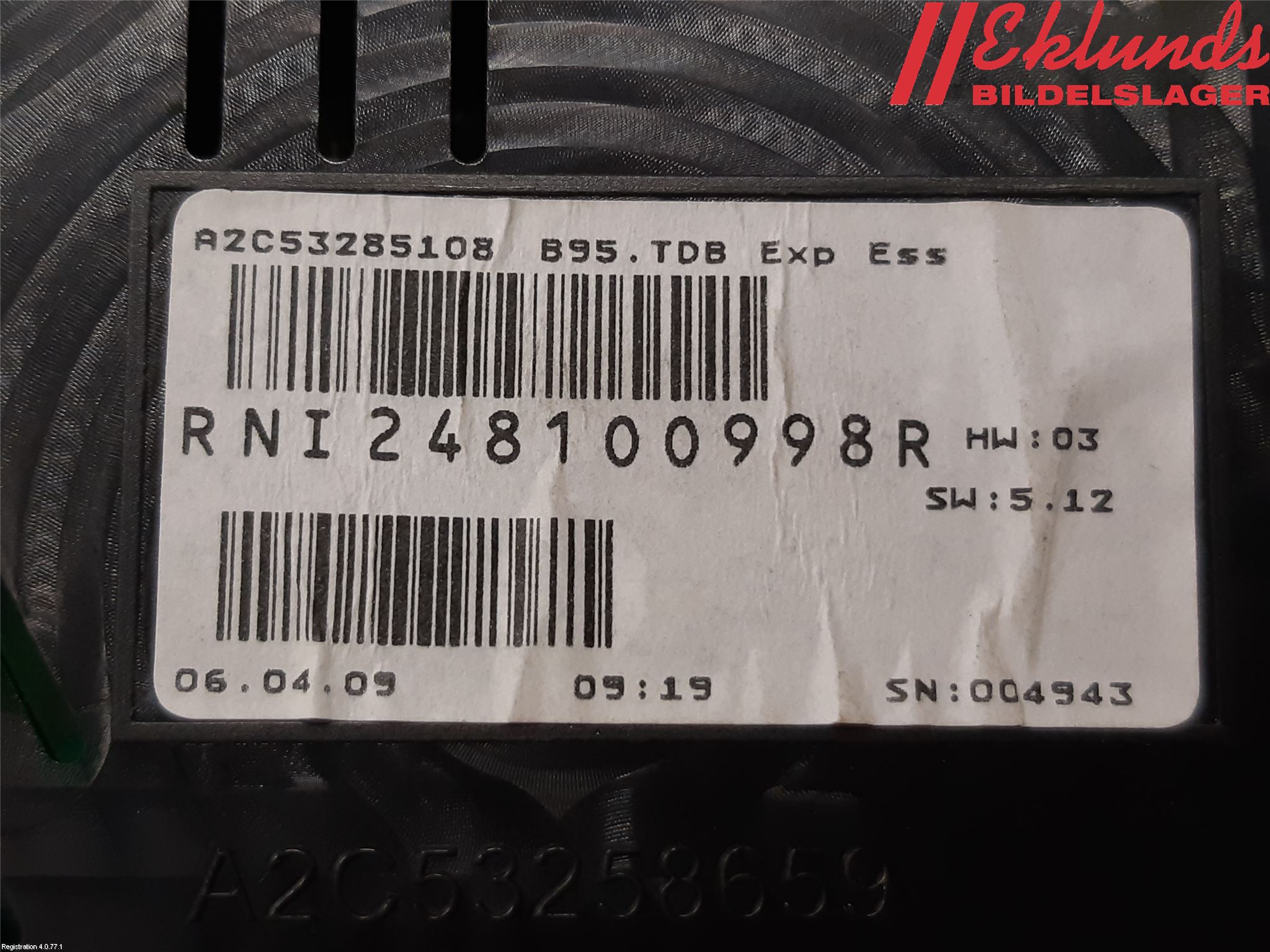 Renault MEGANE III 09-15 Instrument Komb