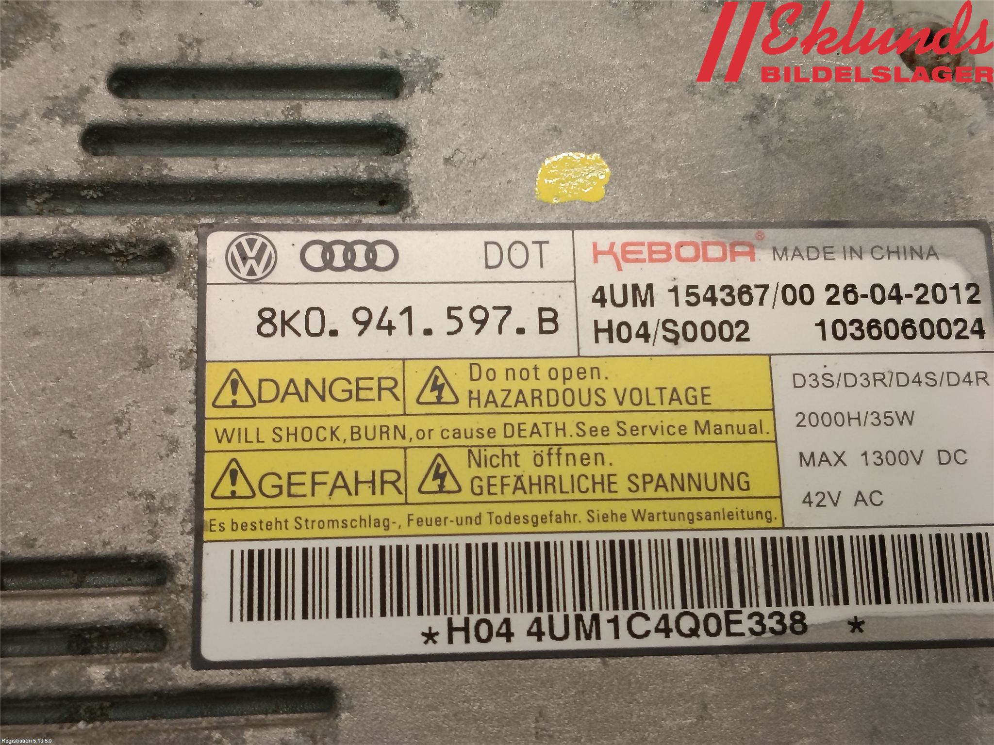 Volkswagen VW PASSAT 11-14 Styrenhet Strålkastare
