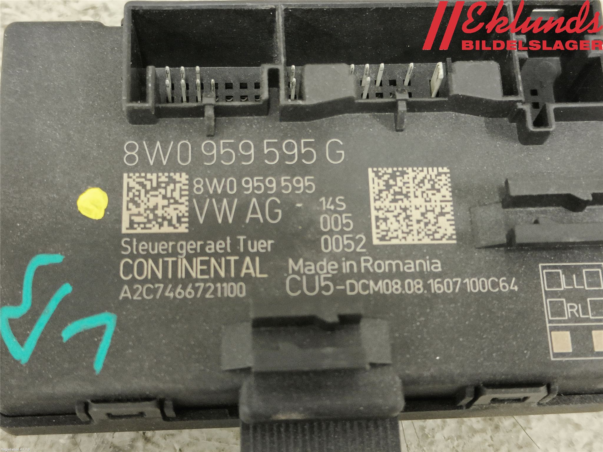 Audi A4/S4 B9 16-19 Styrenhet Dörr