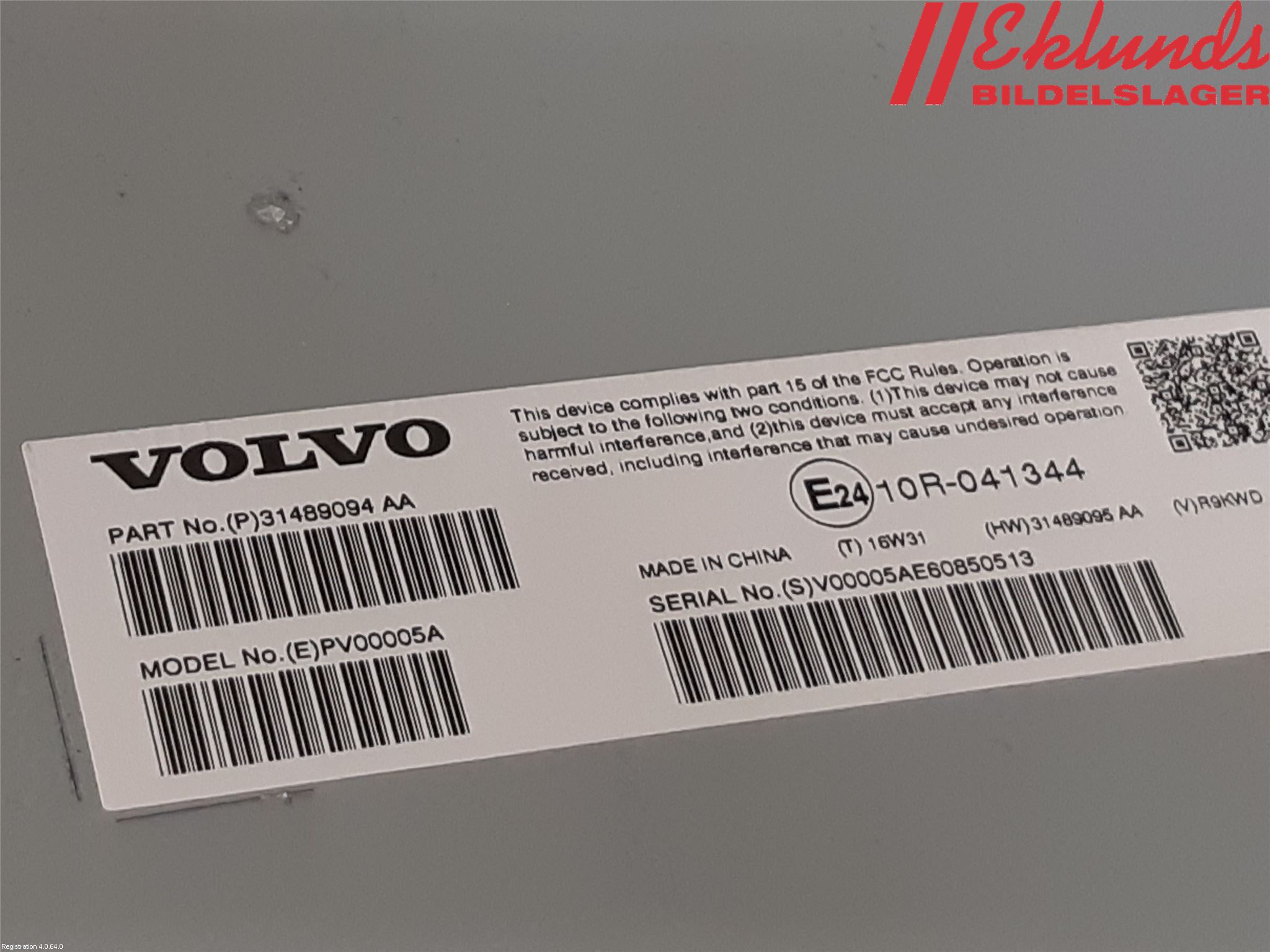 Volvo S90 17->> Radio-Stereo Förstärkare