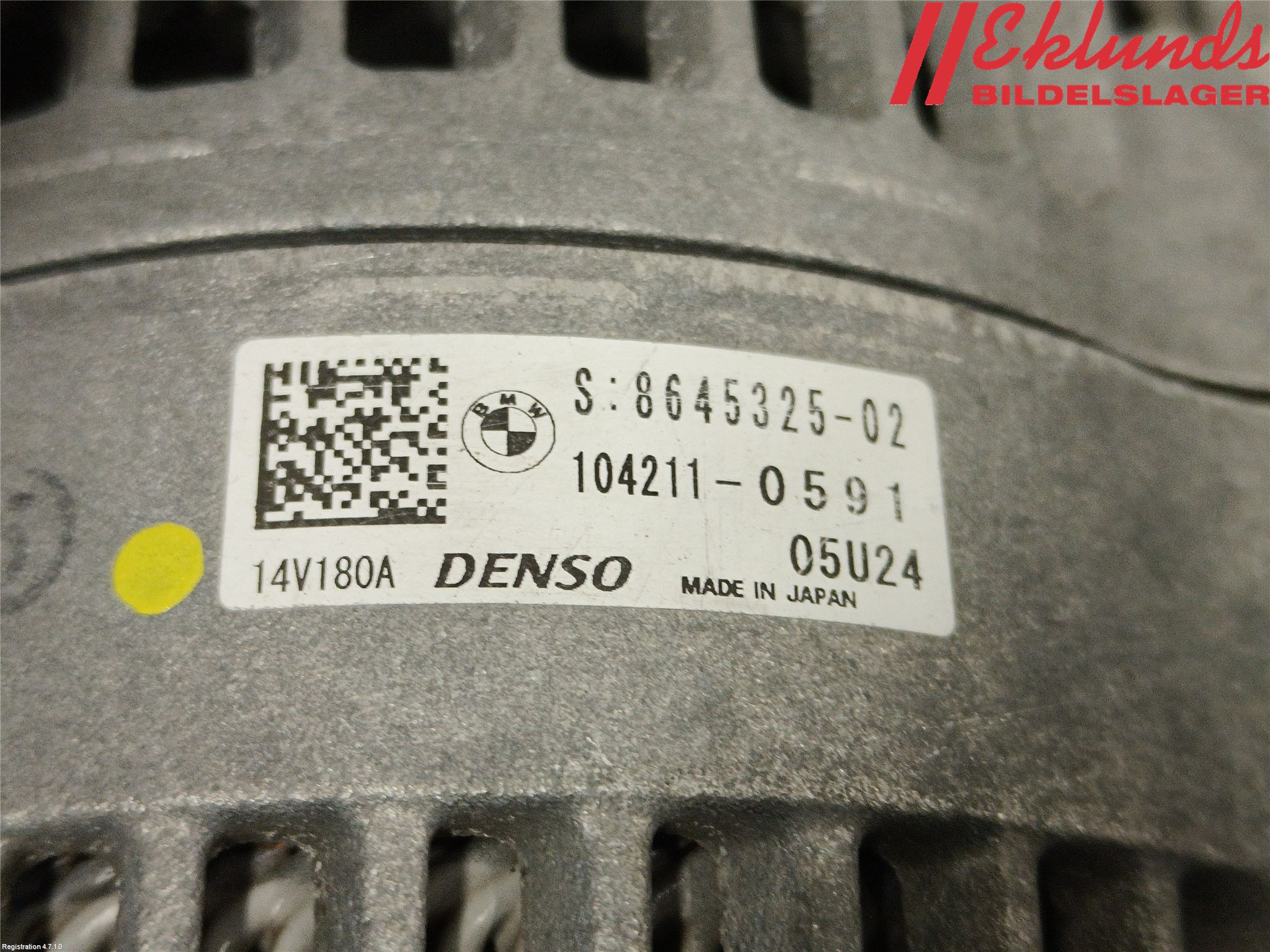 BMW 3 F30/F31/F80 12-19 Generator