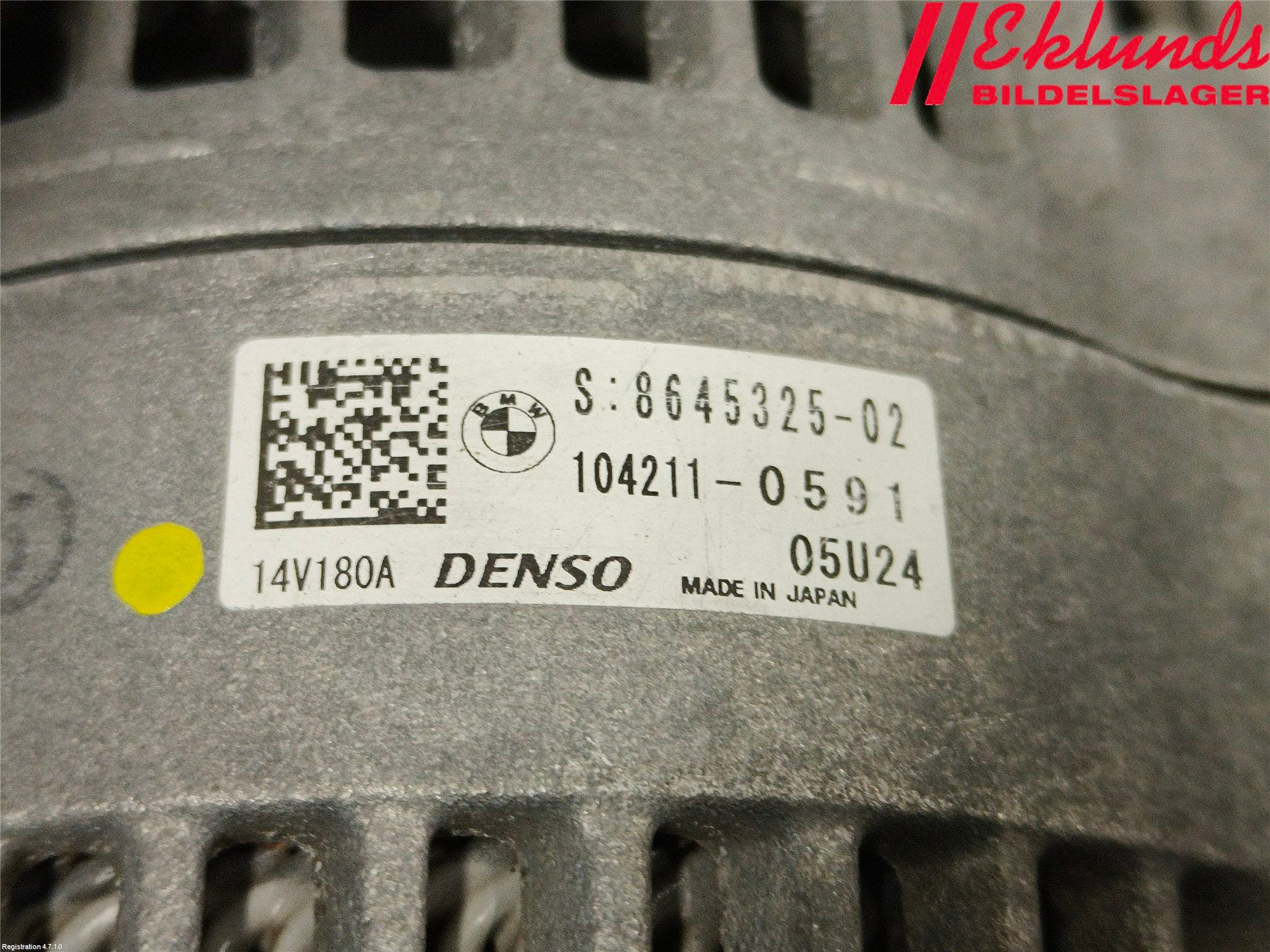 BMW 3 F30/F31/F80 12-19 Generator