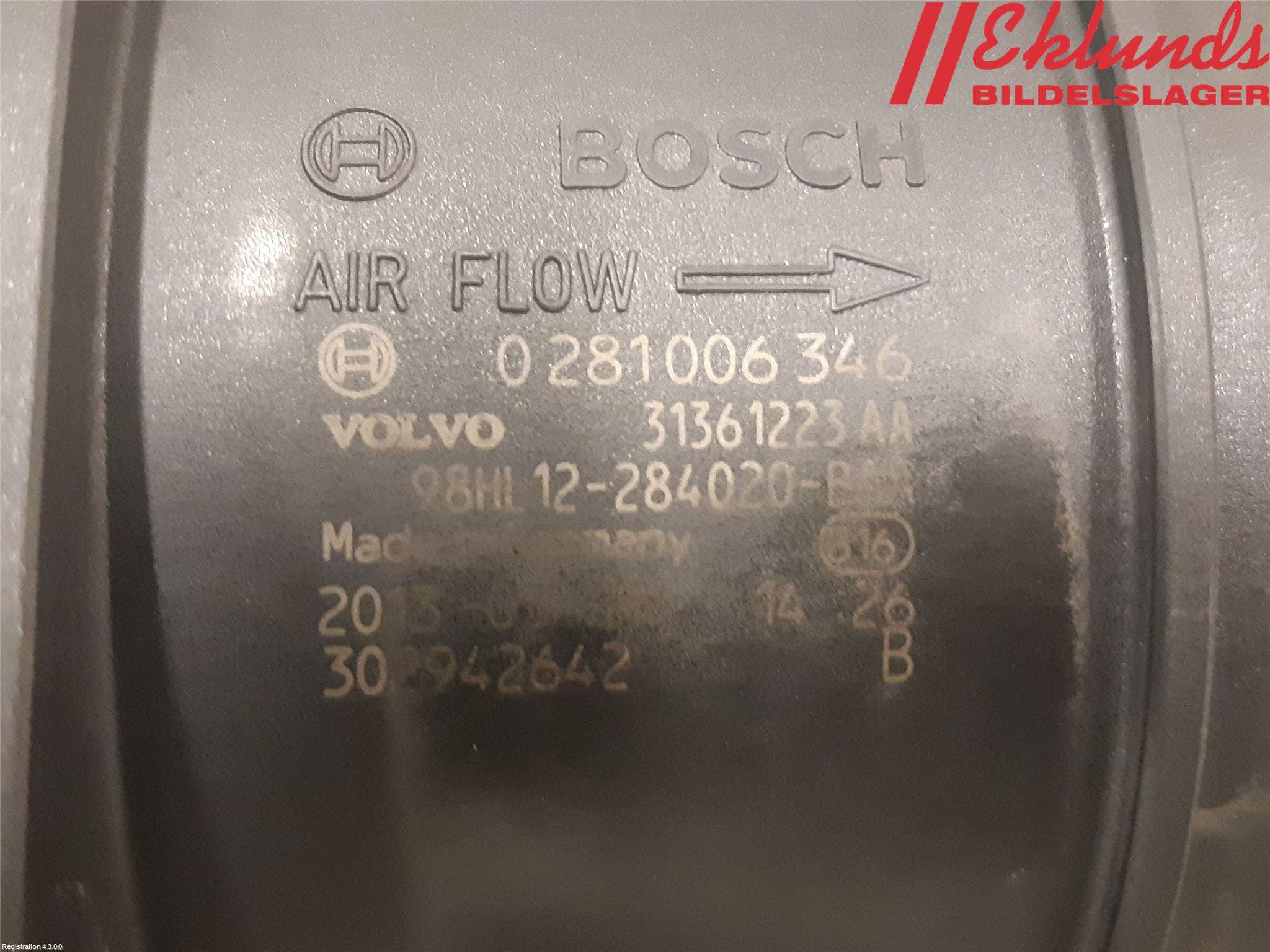 Volvo V60 11-13 Injluftmassamätare