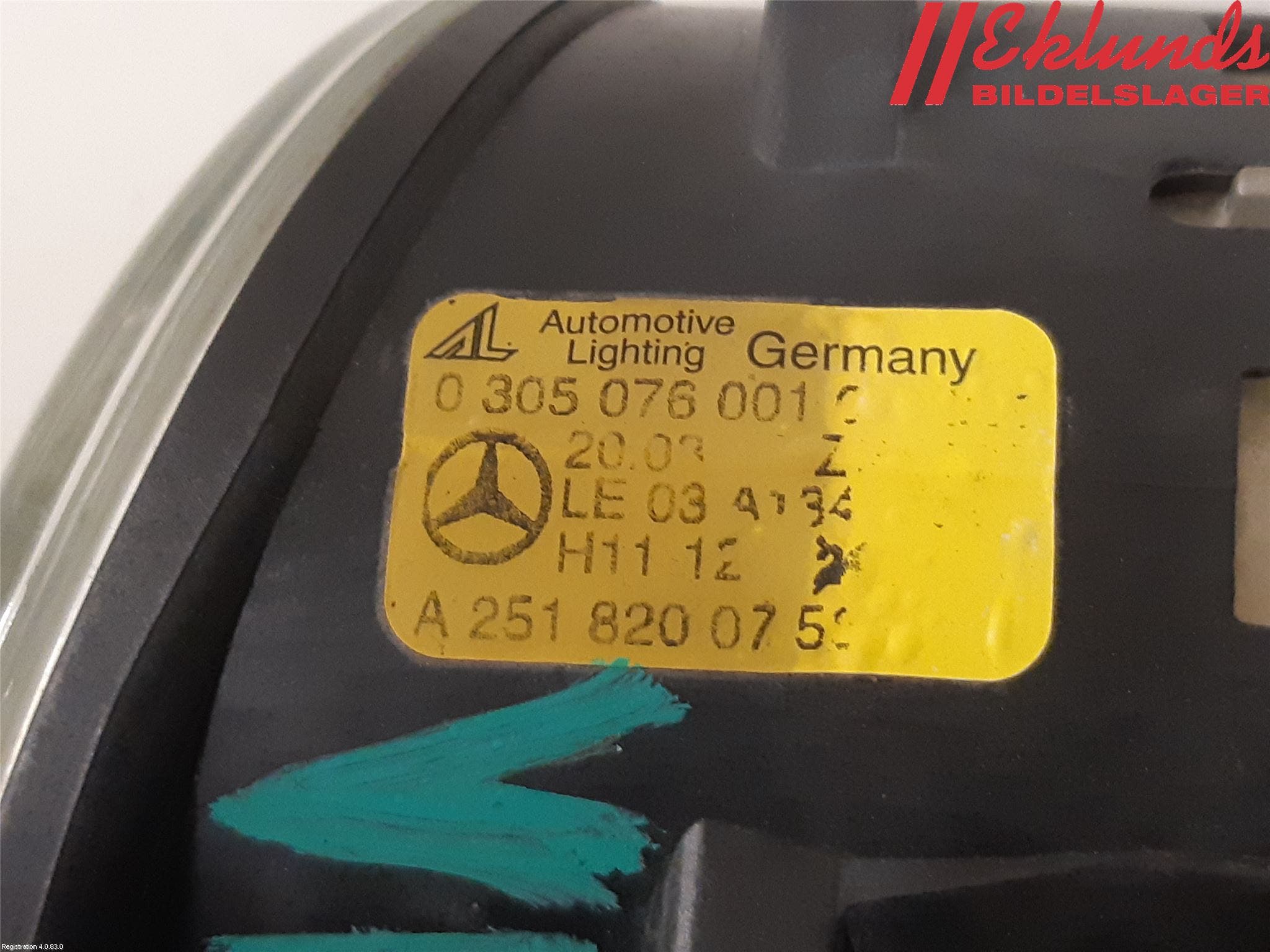 Mercedes-Benz MB C-KLASS (W204) 07-15 Dimljus-Varselljus Fram