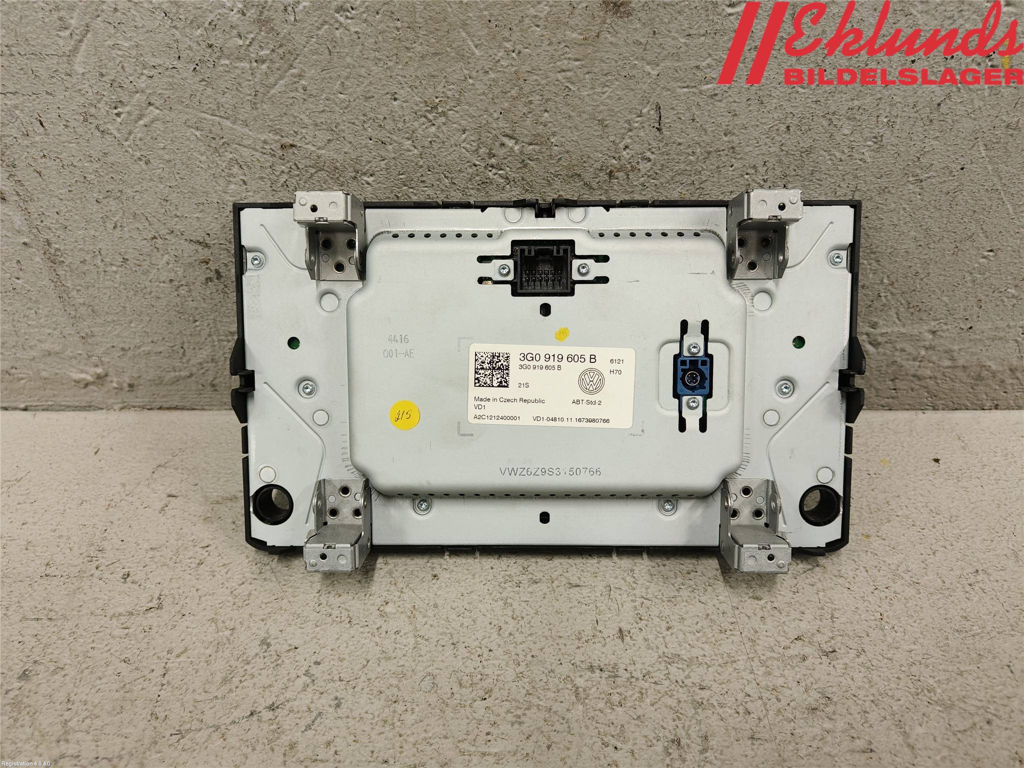 Volkswagen VW GOLF / E-GOLF VII 13-20 Multifunktionsdisplay