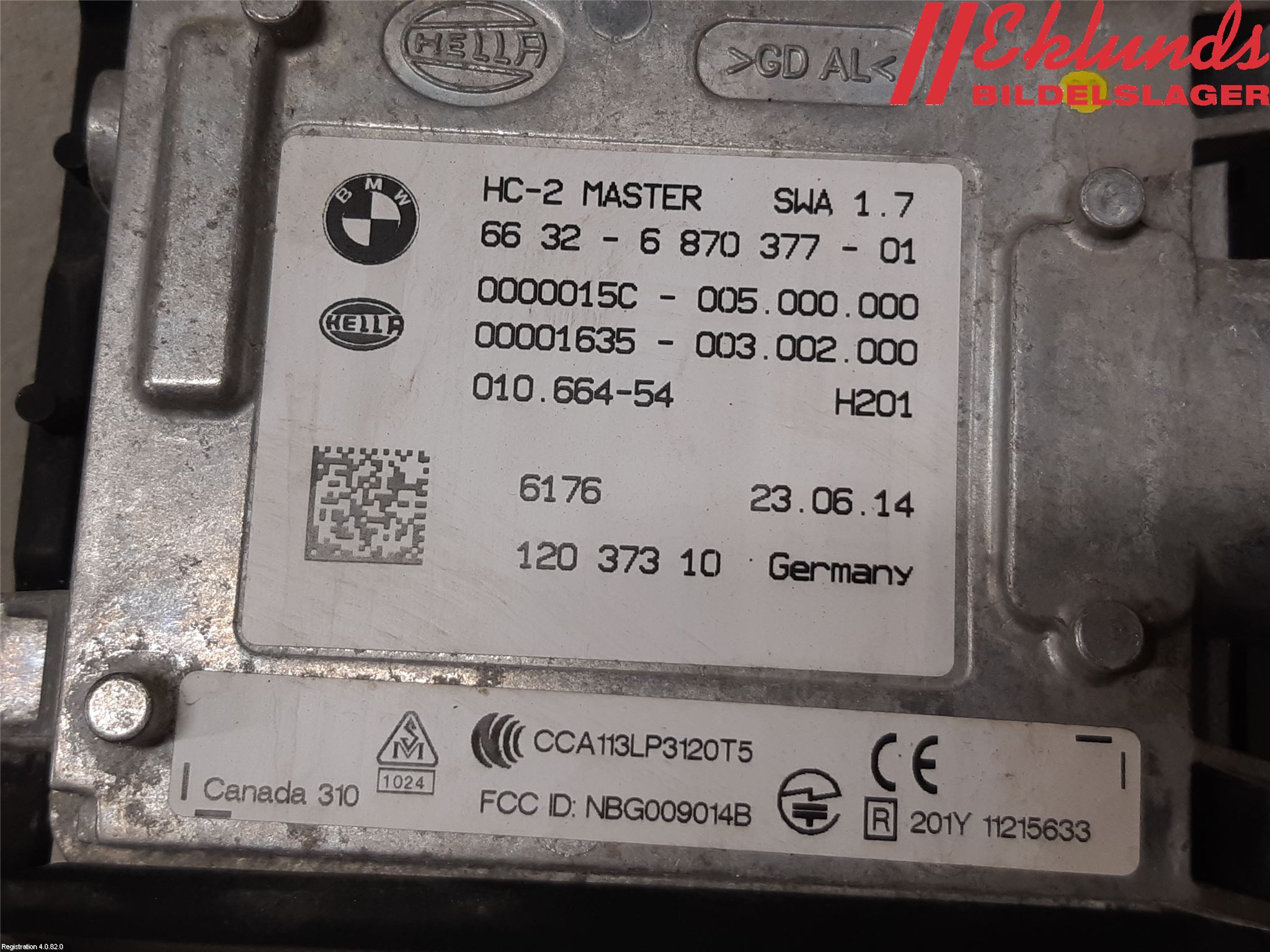 BMW X6 F16 14-19 Sensor Aktivt Kollisionsskydd