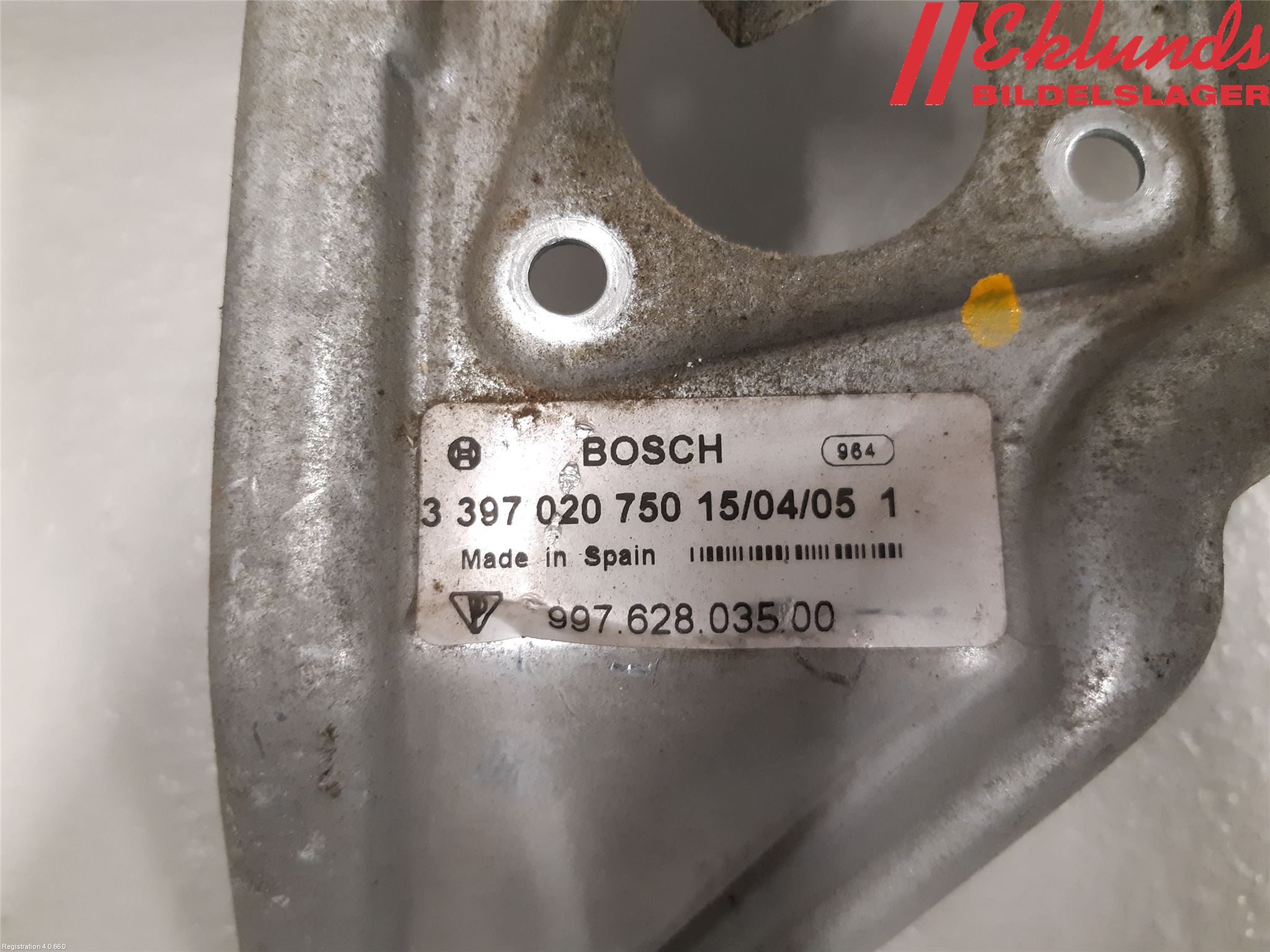 Porsche 911 64- Torkarmekanism Vindruta