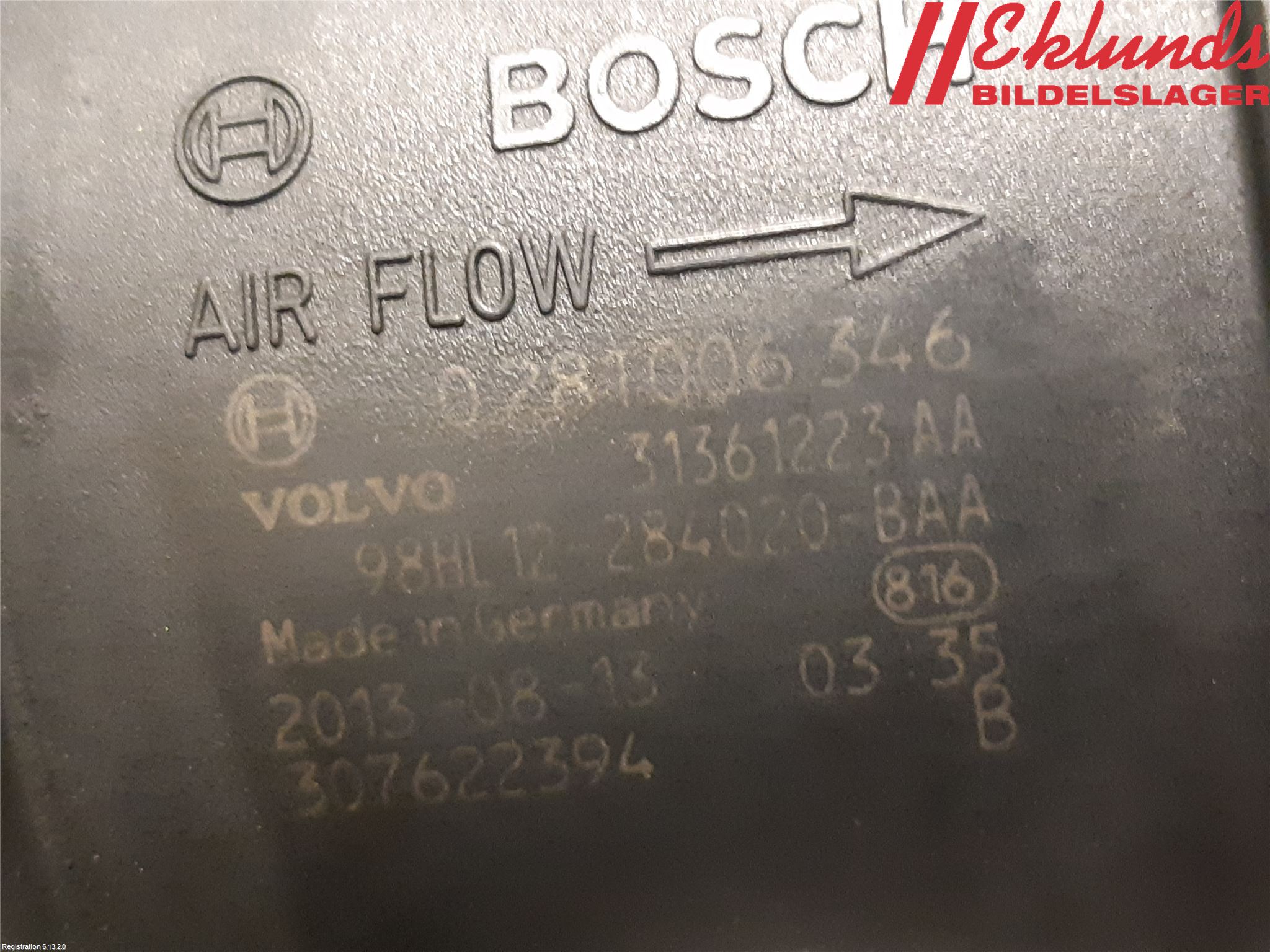 Volvo V70 14-16 Injluftmassamätare