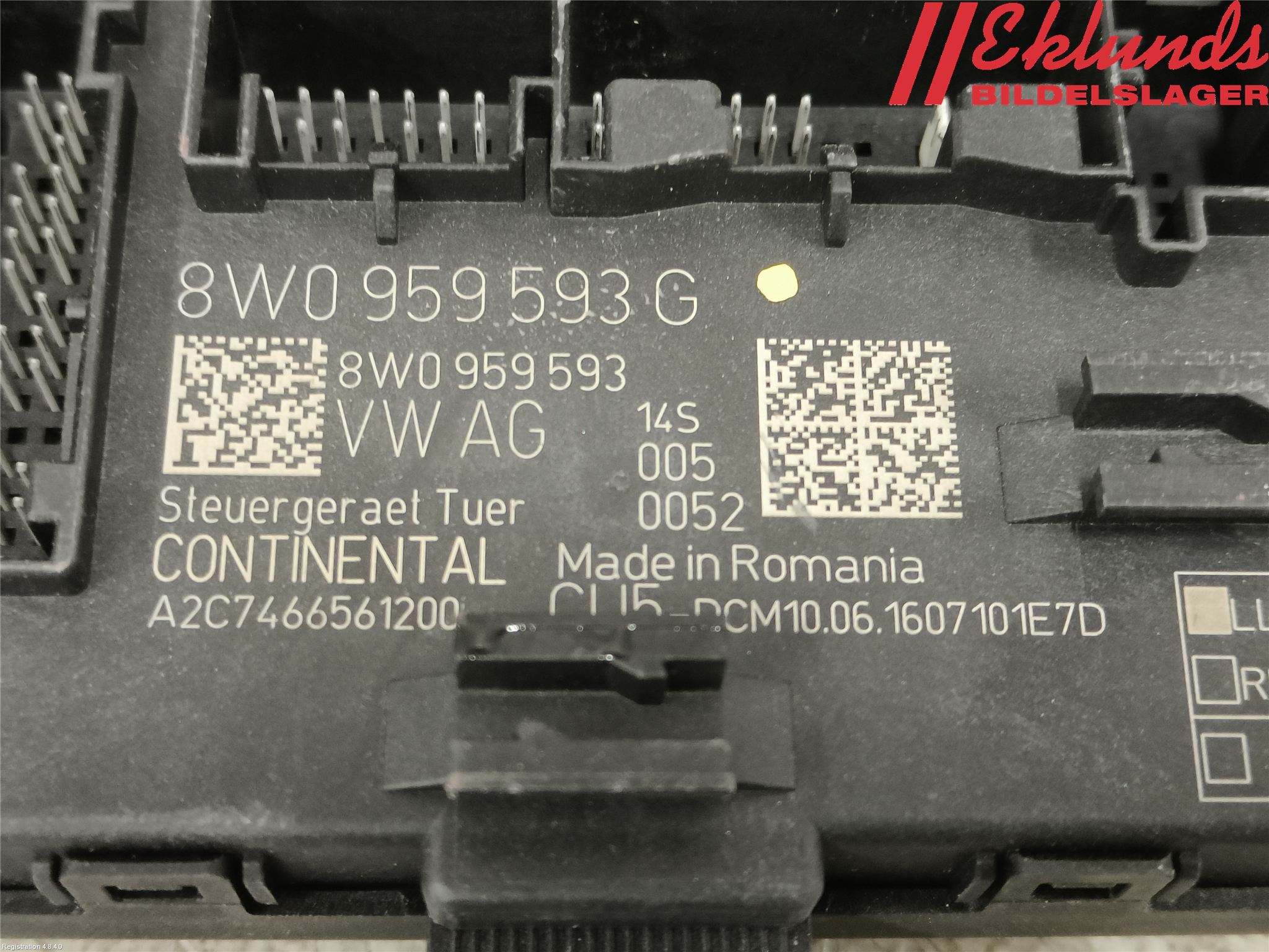 Audi A4/S4 B9 16-19 Styrenhet Dörr