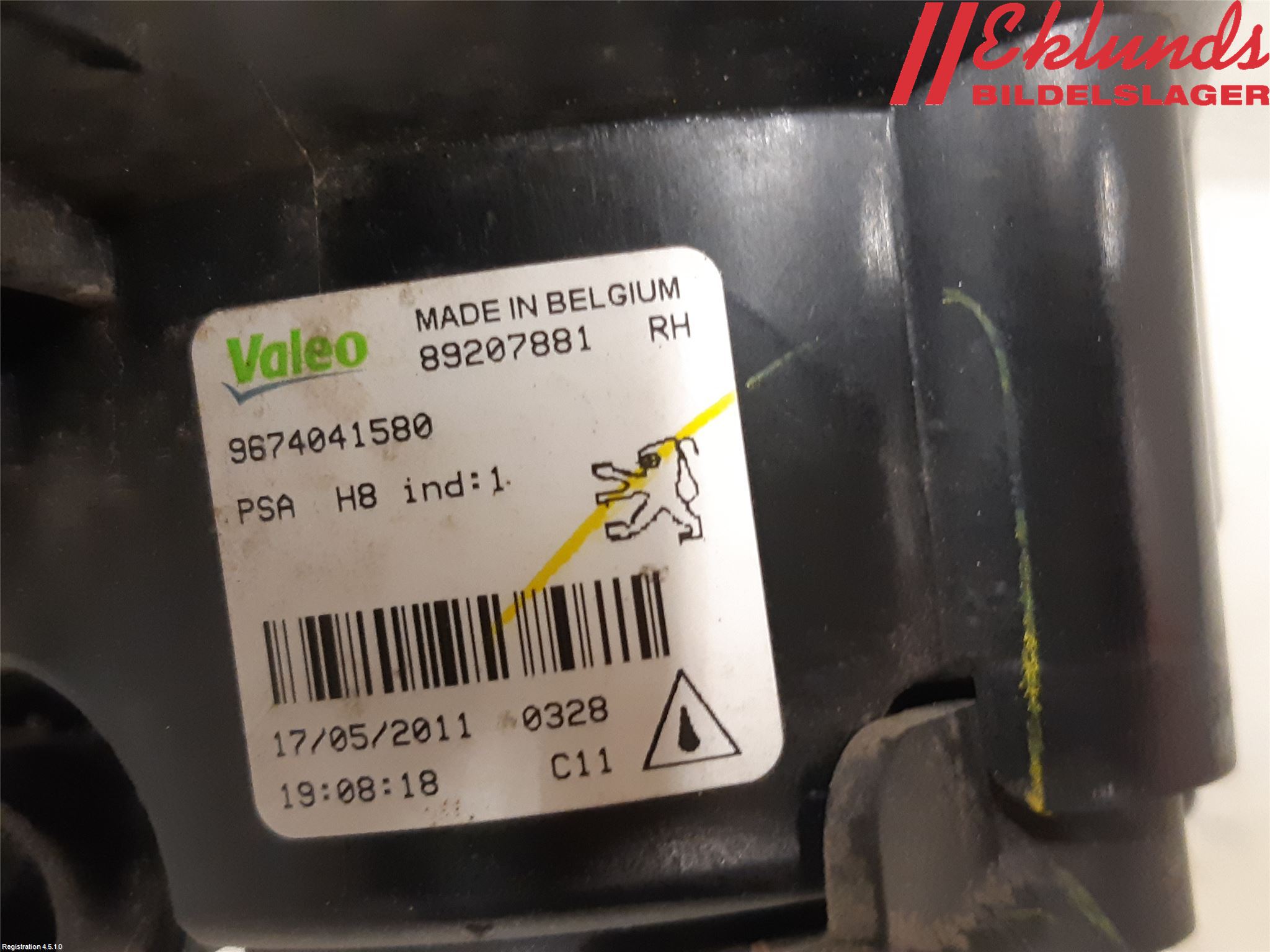Peugeot 308 08-13 Dimljus-Varselljus Fram