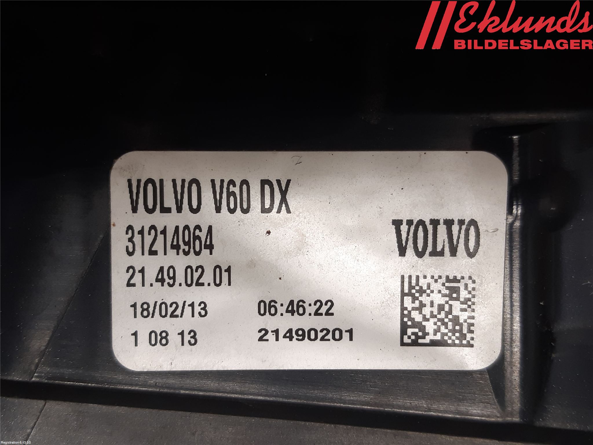 Volvo V60 11-13 Bakljus Höger