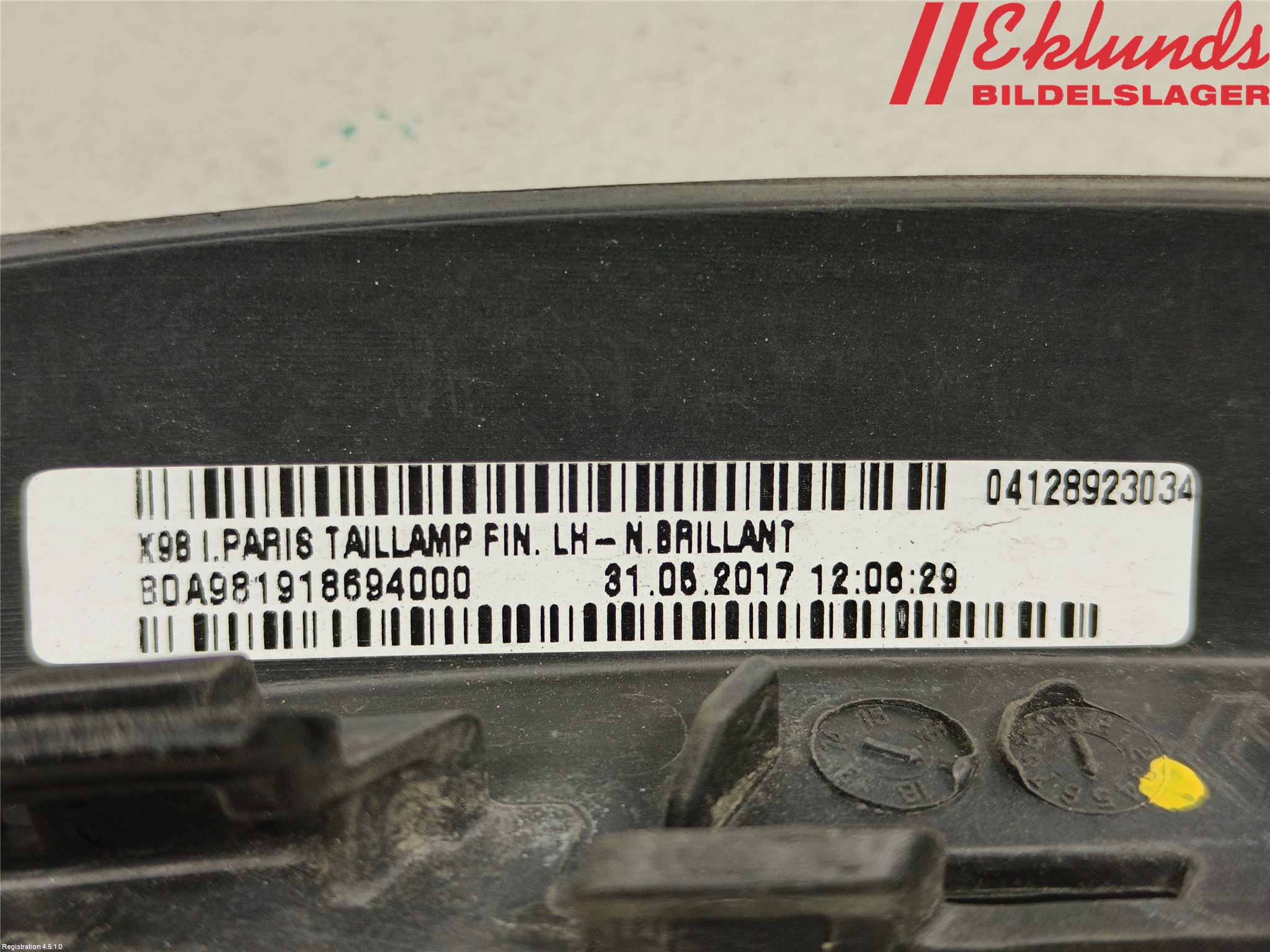 Renault CLIO IV 16-19 Bakljussarg