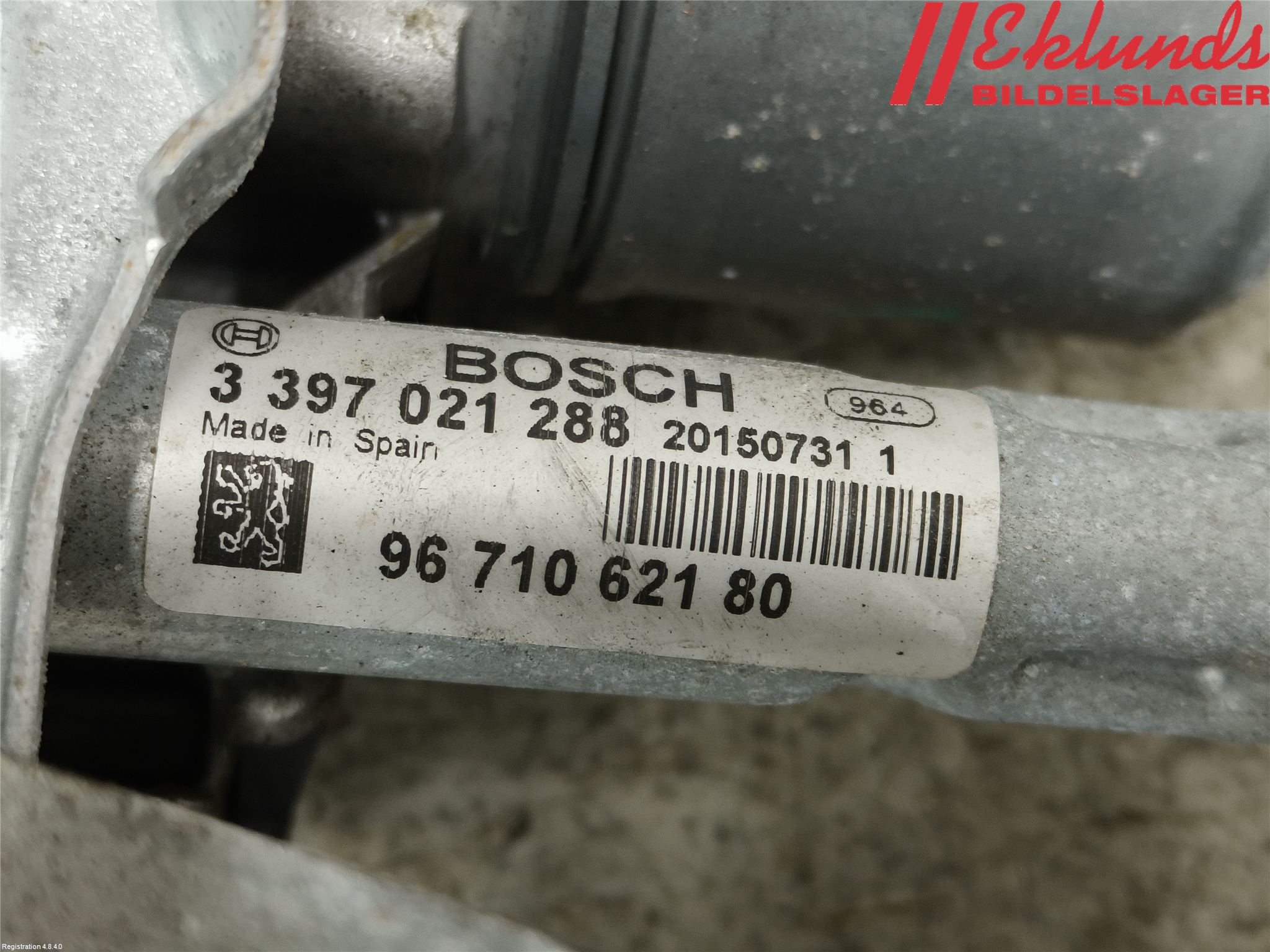 Peugeot 3008 09-16 Torkarmotor Vindruta