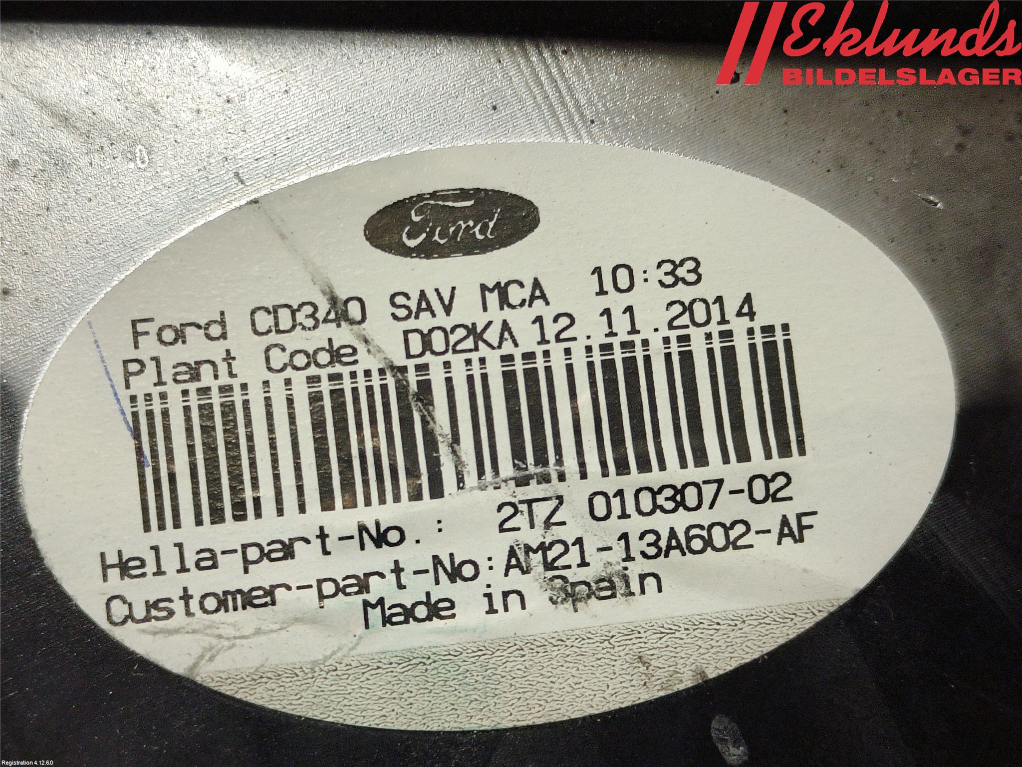 Ford S-MAX 06-15 Bakljus Lucka Hö