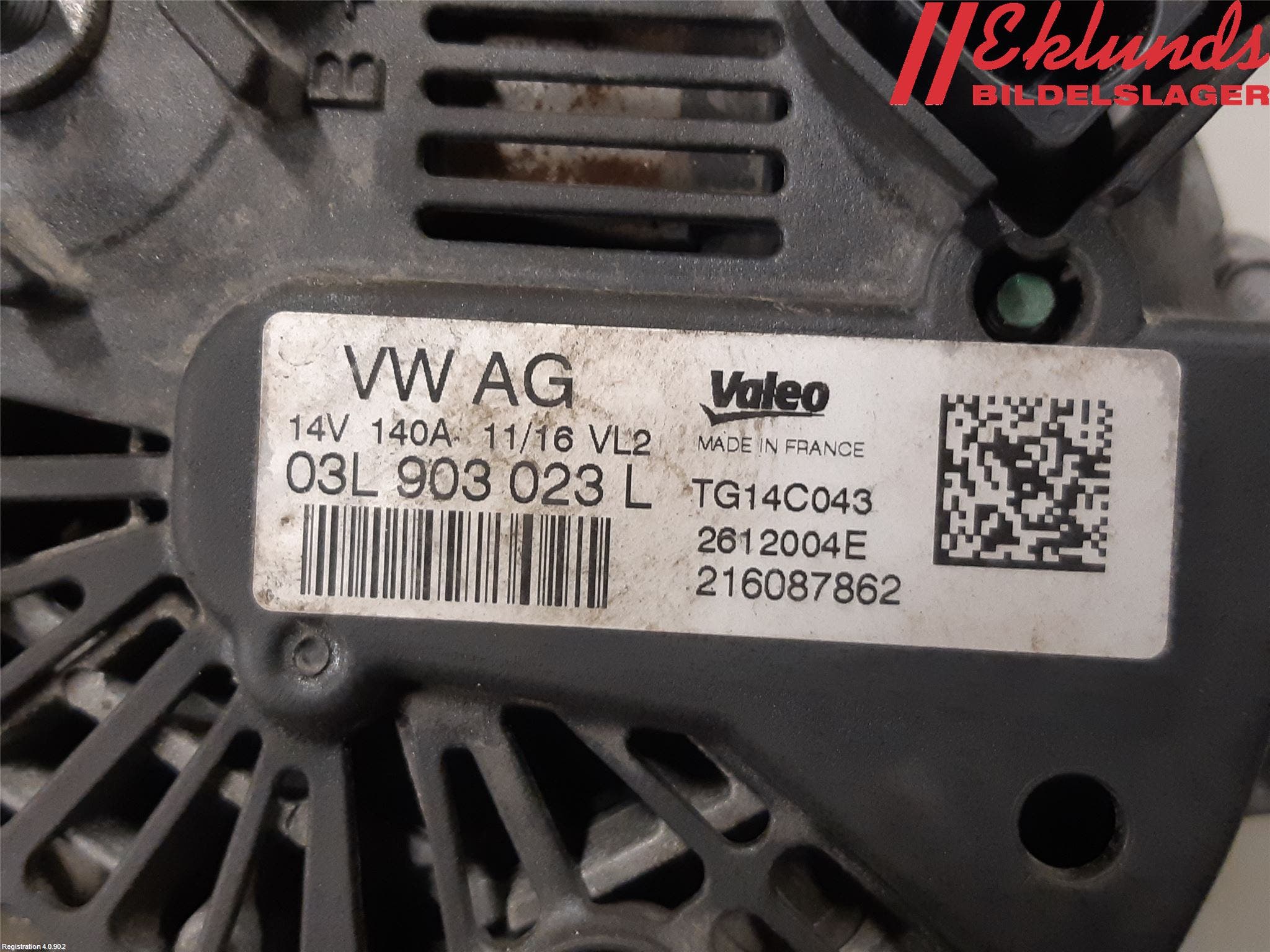 Volkswagen VW PASSAT 15-19 Generator