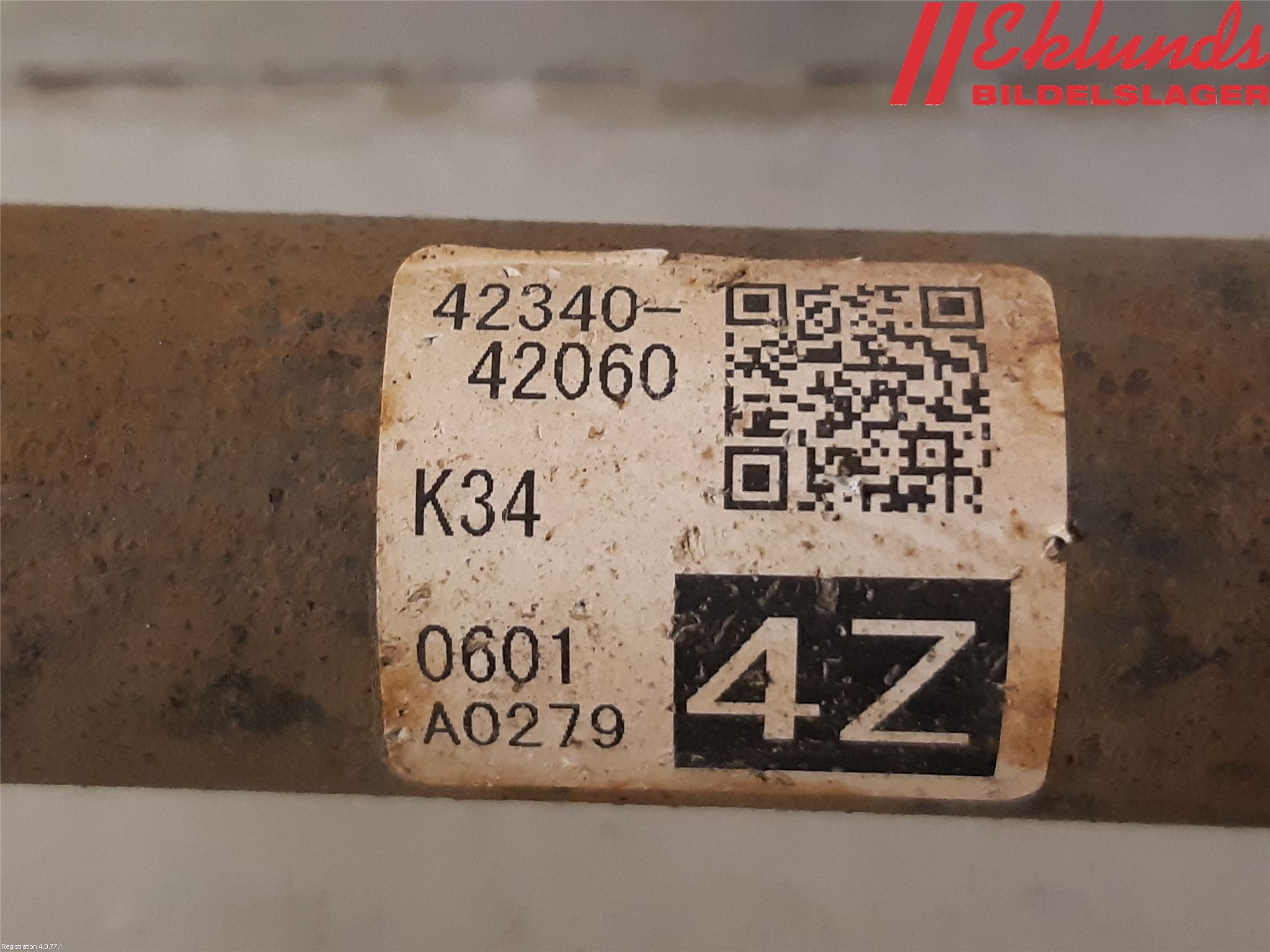 Toyota RAV4 19- Drivaxel Bak Vänster