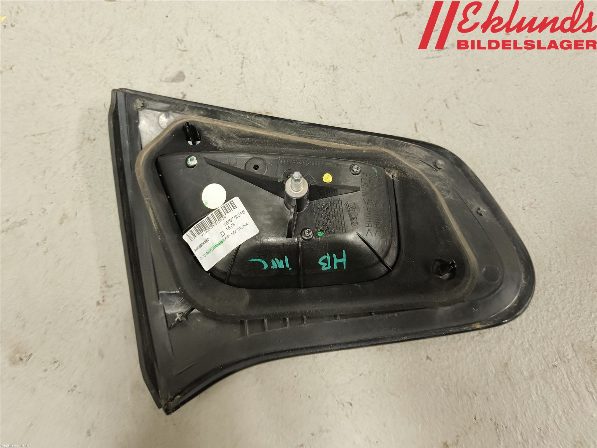 Citroen C3 10-17 Bakljus Lucka Hö