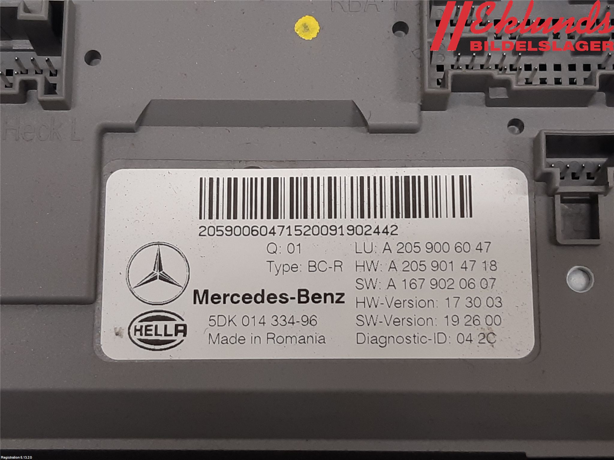 Mercedes-Benz MB EQC (N293) 20- Styrenhet Övrigt