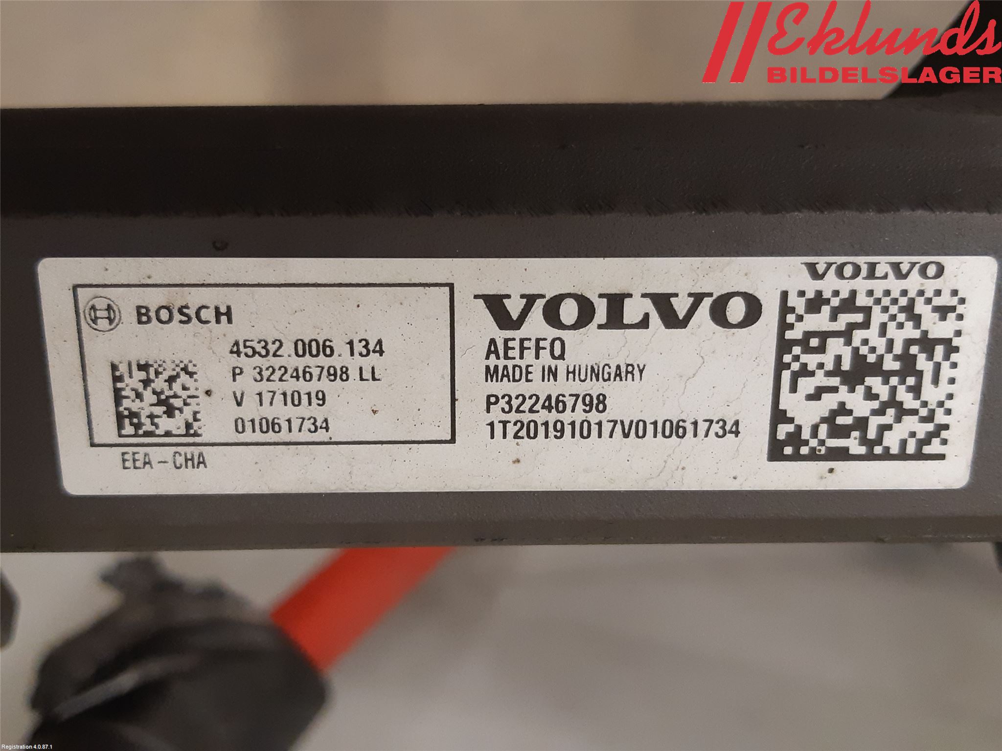 Volvo V60 19- Styrväxel Servo -Snäcka