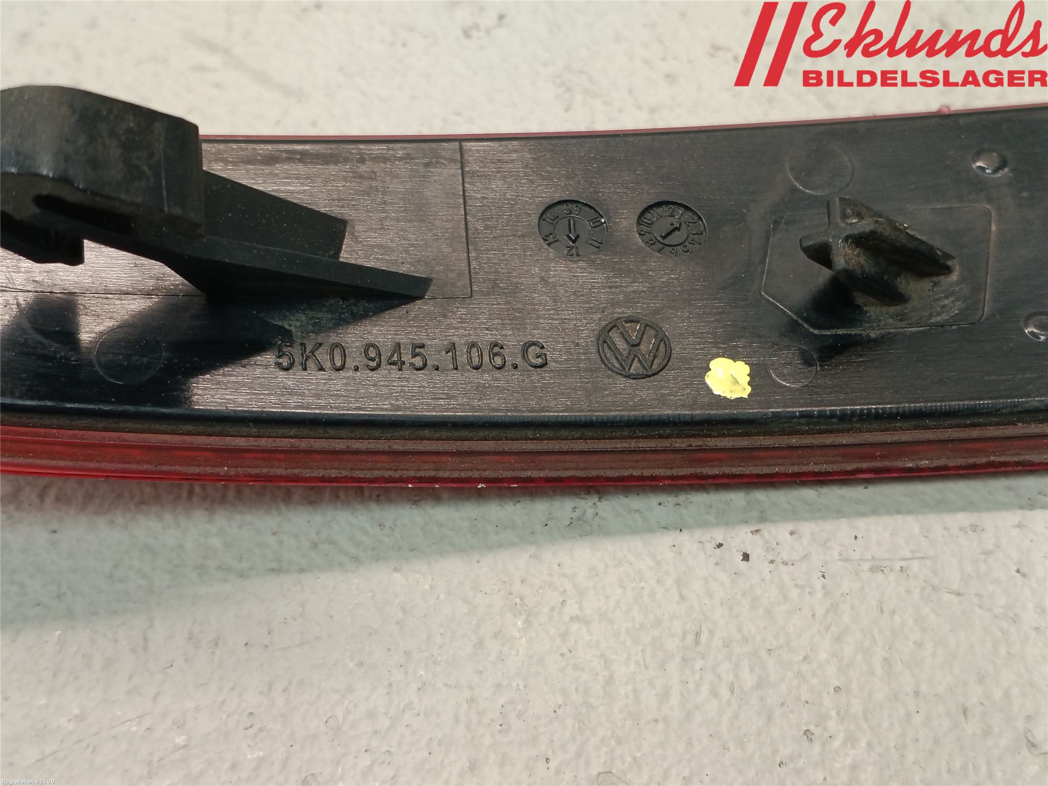 Volkswagen VW GOLF VI 09-13 Dimljus/Reflex Bak