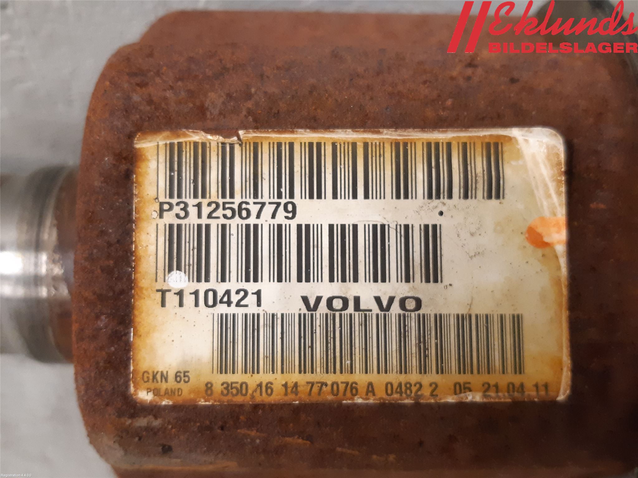 Volvo V70 08-13 Drivaxel Fram Vänster