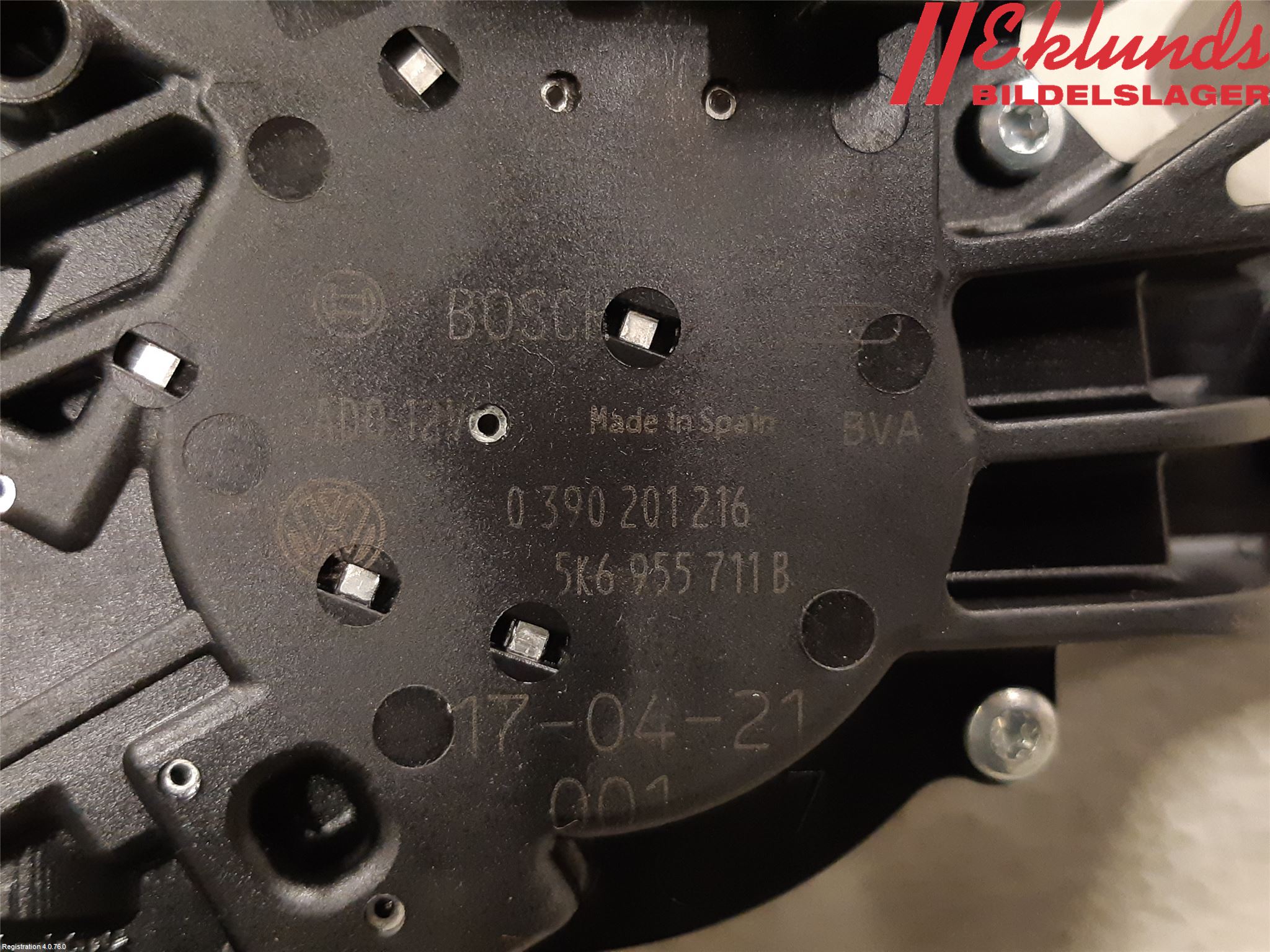 Volkswagen VW POLO 10-17 Torkarmotor Baklucka