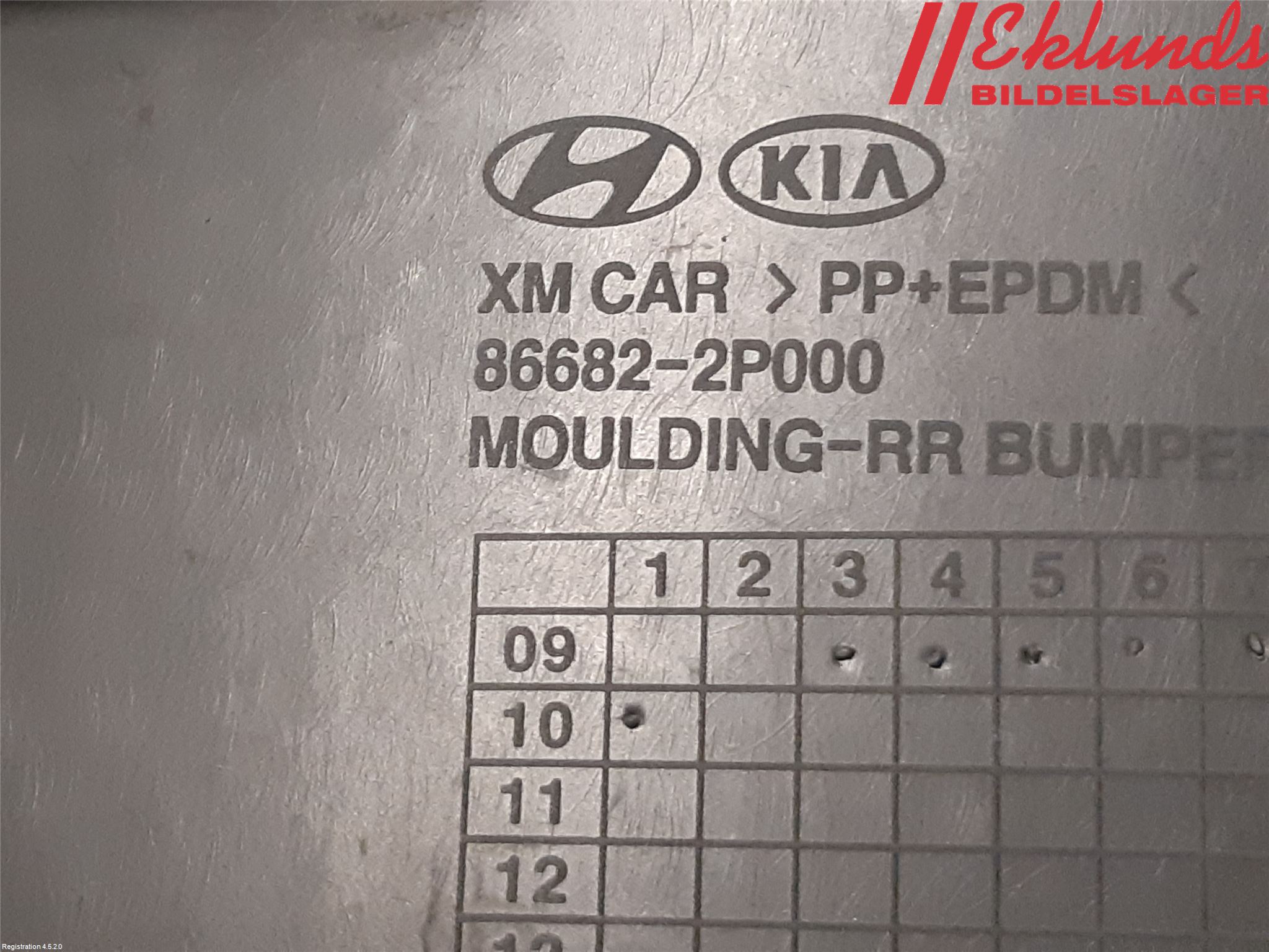 Kia SORENTO 10-14 Stötfångardel Bak Hö