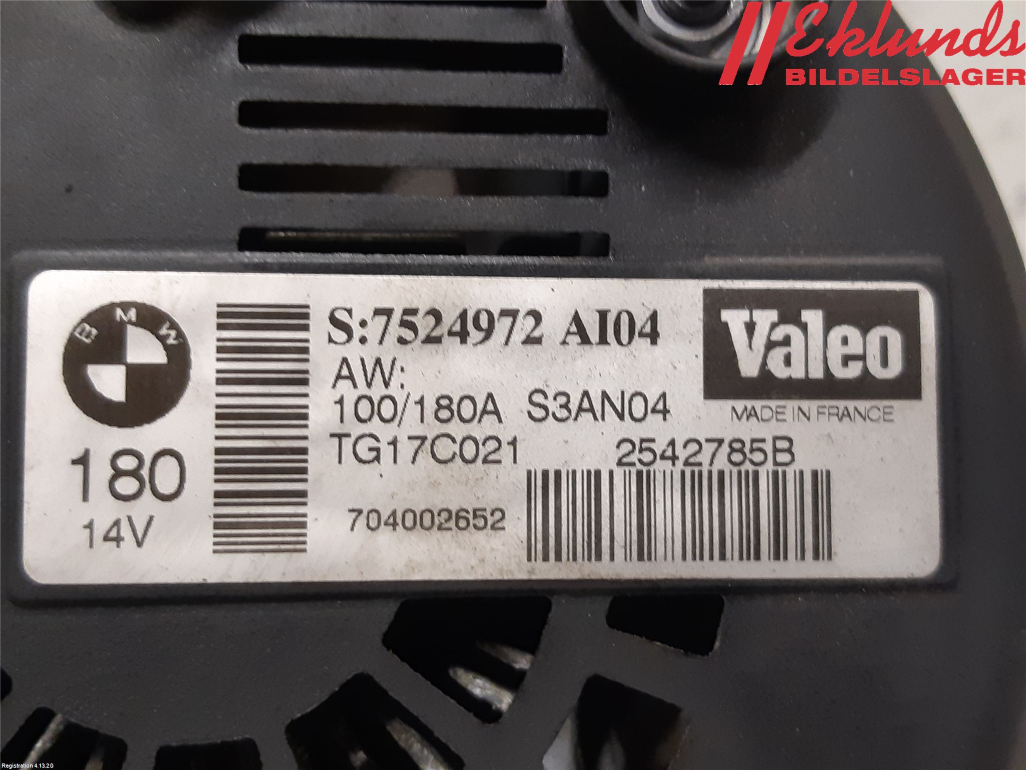 BMW 6 E63/64    02-10 Generator