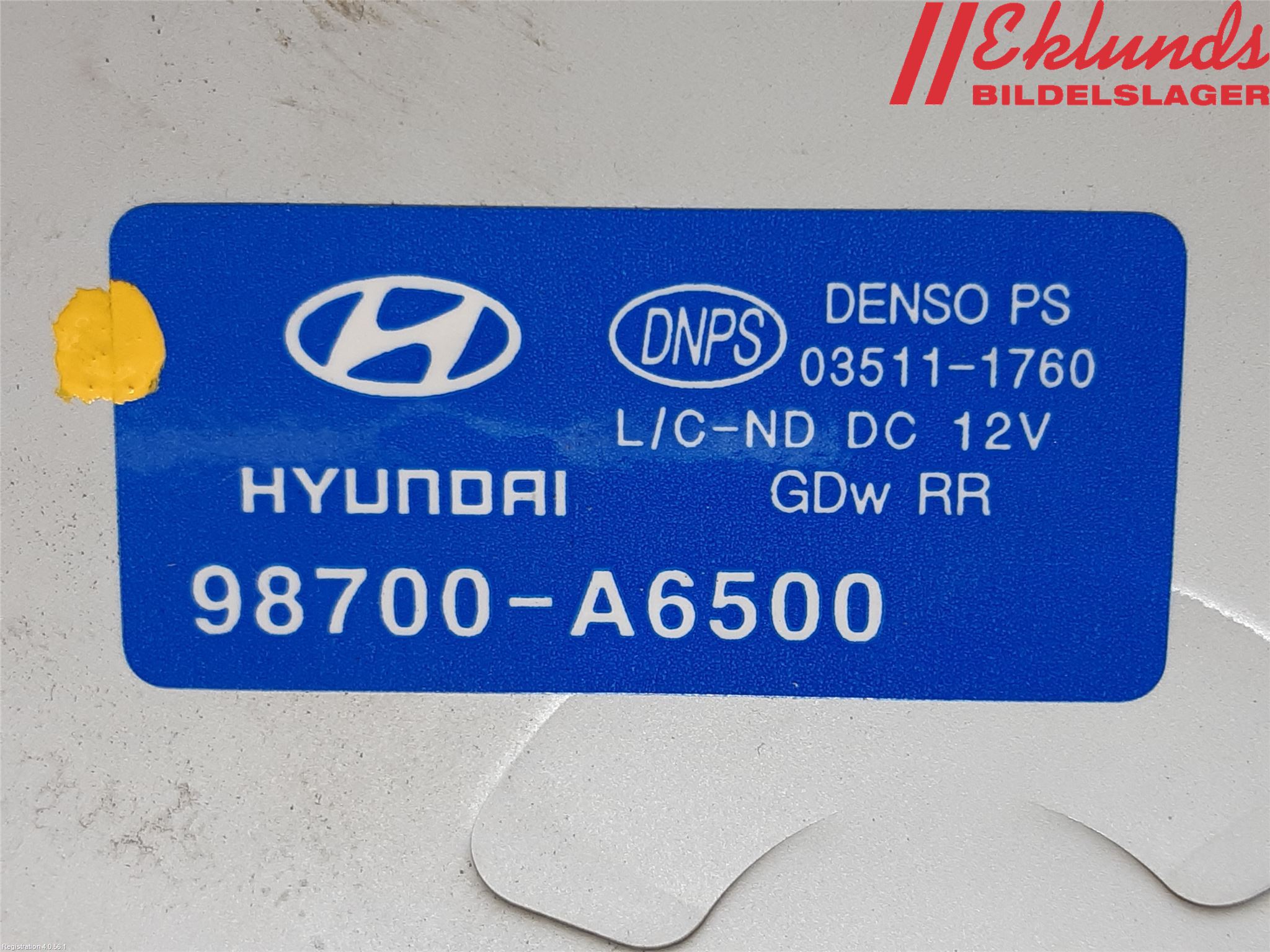 Hyundai i30 GD 13-17 Torkarmotor Baklucka