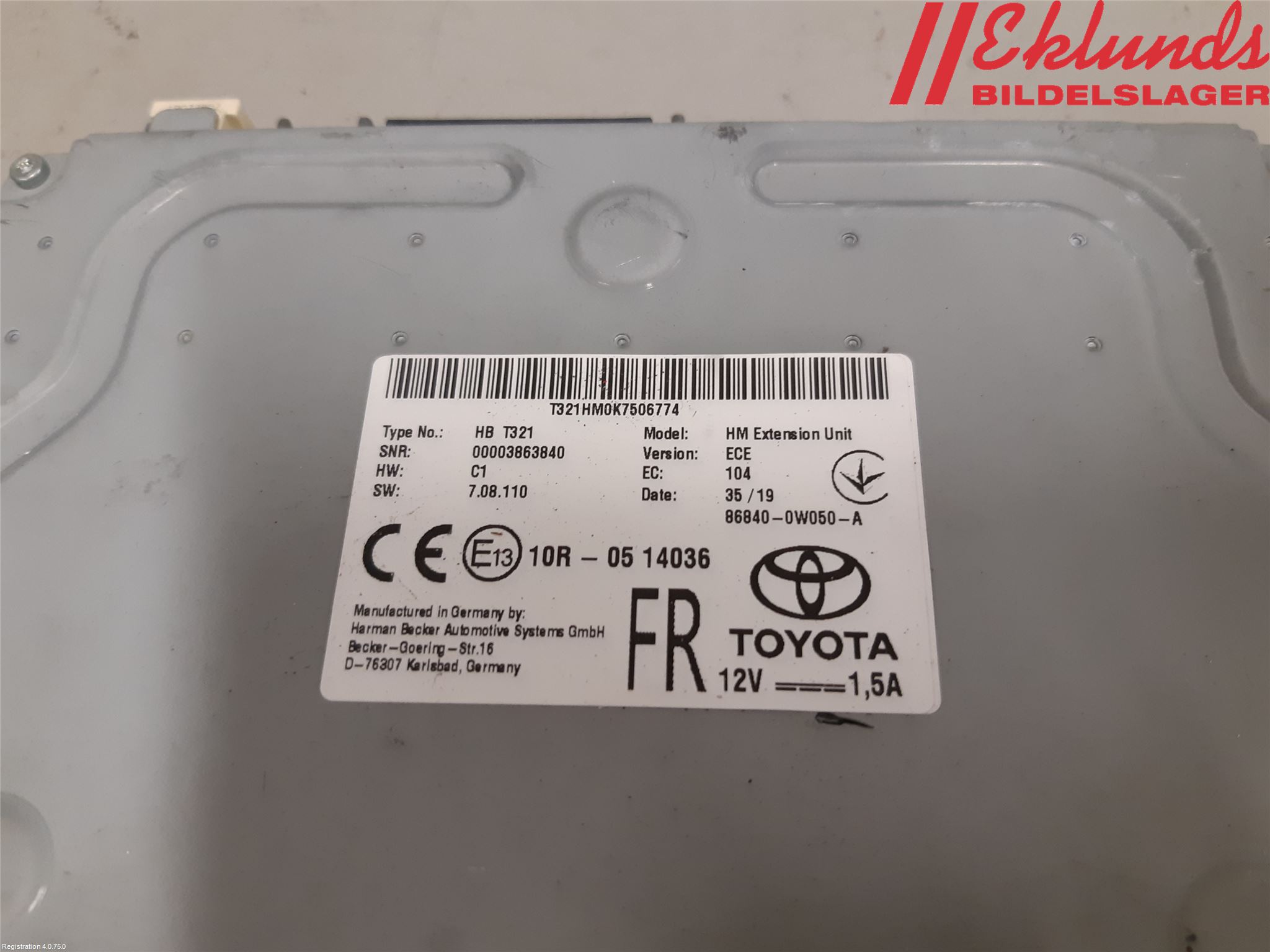 Lexus ES 250/300/330 Styrenhet Övrigt