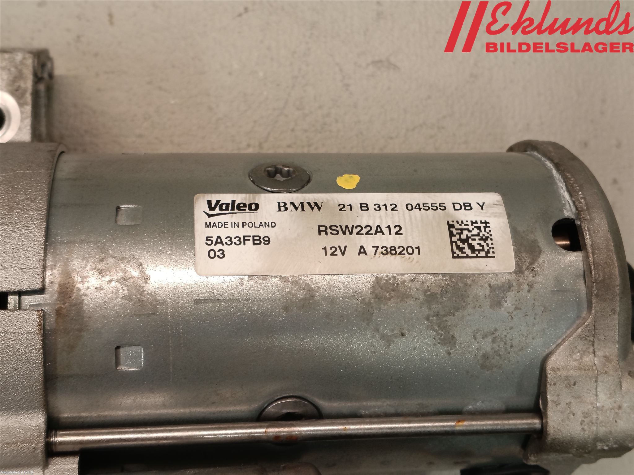 BMW 5 G30/G31/F90 17-23 Startmotor