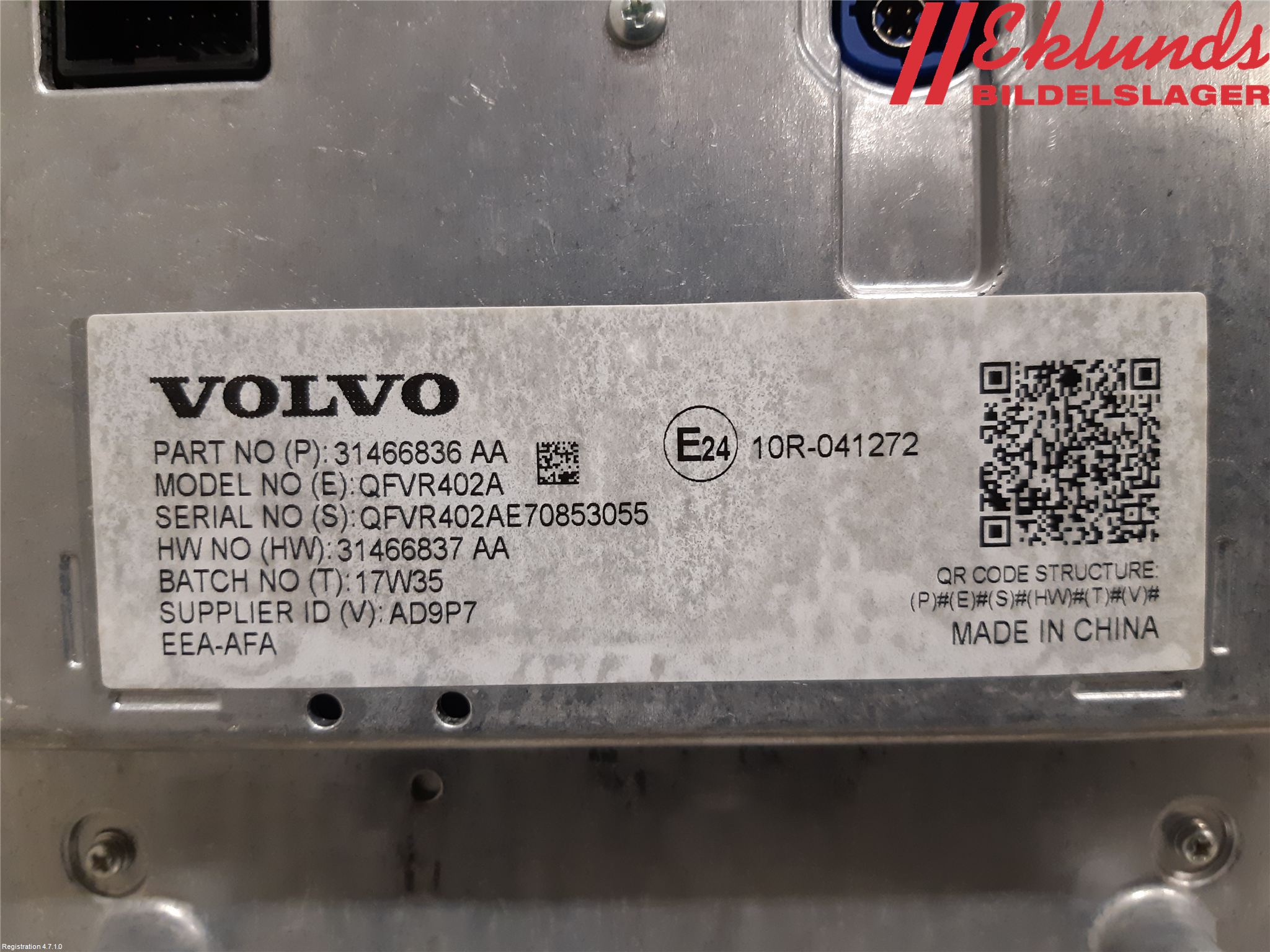 Volvo S90 17->> Cd Radio - Multimediapanel