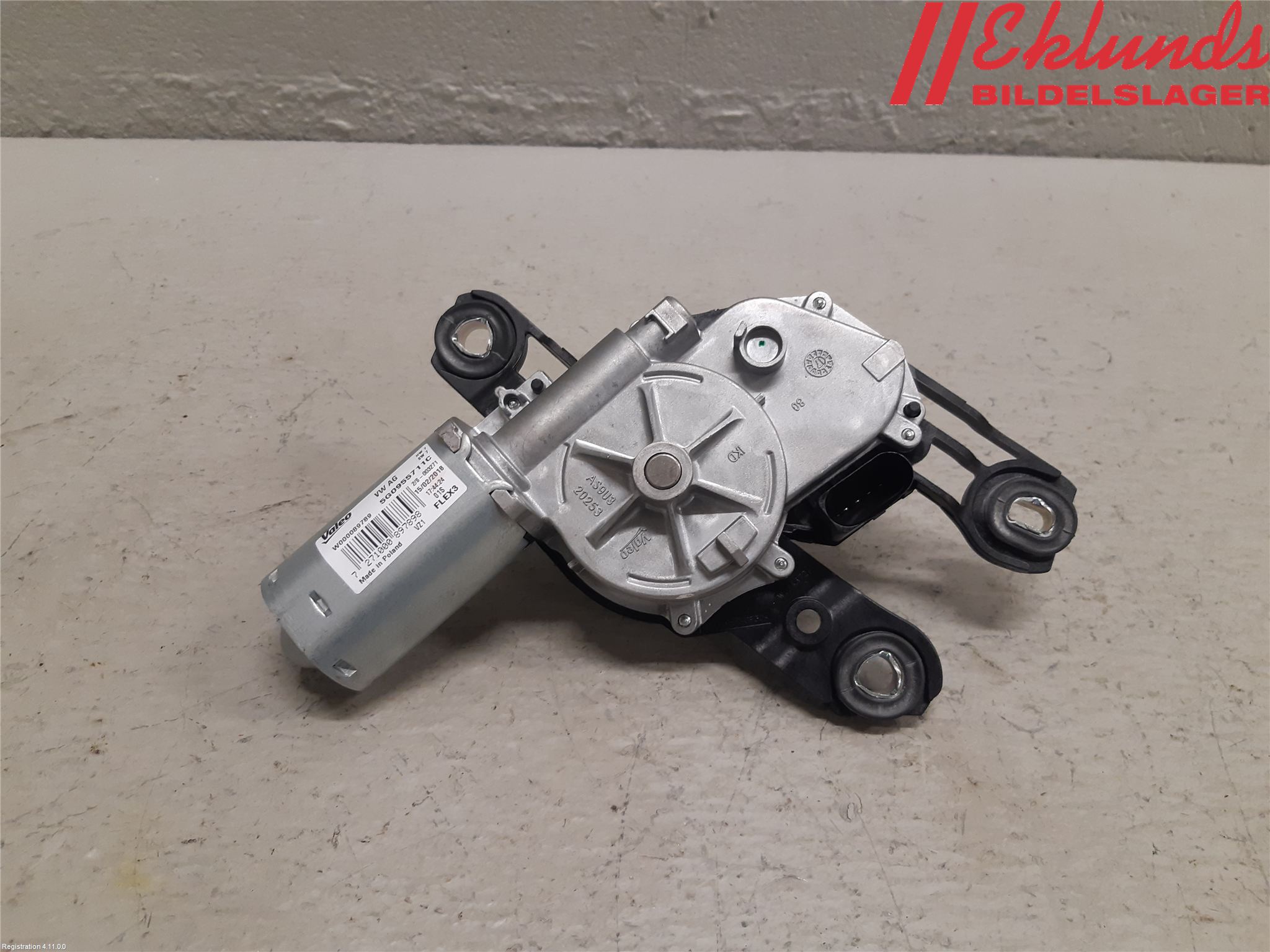 Volkswagen VW PASSAT 15-19 Torkarmotor Baklucka