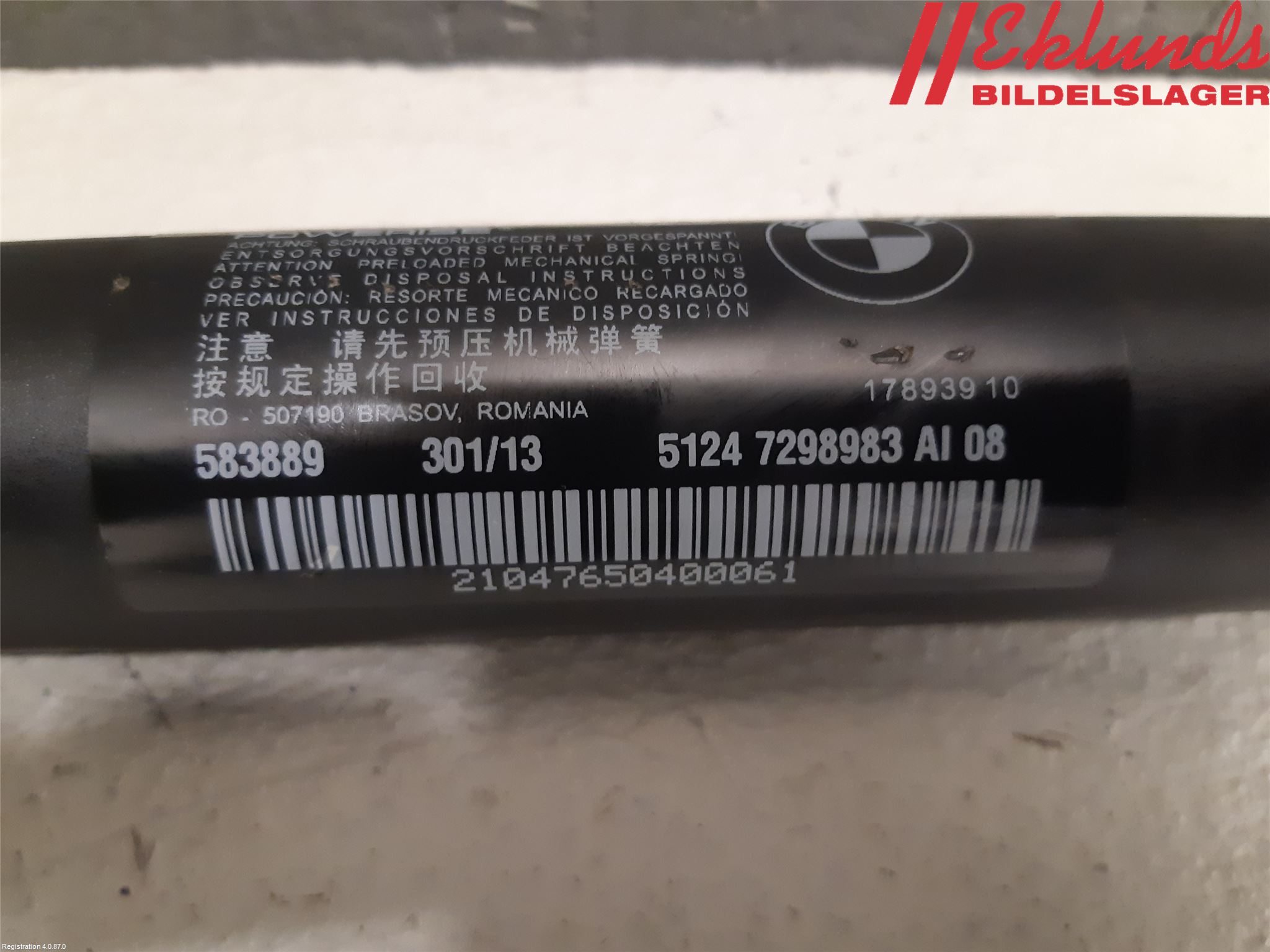 BMW 3 F30/F31/F80 12-19 Bakluckeöppnare Automatisk