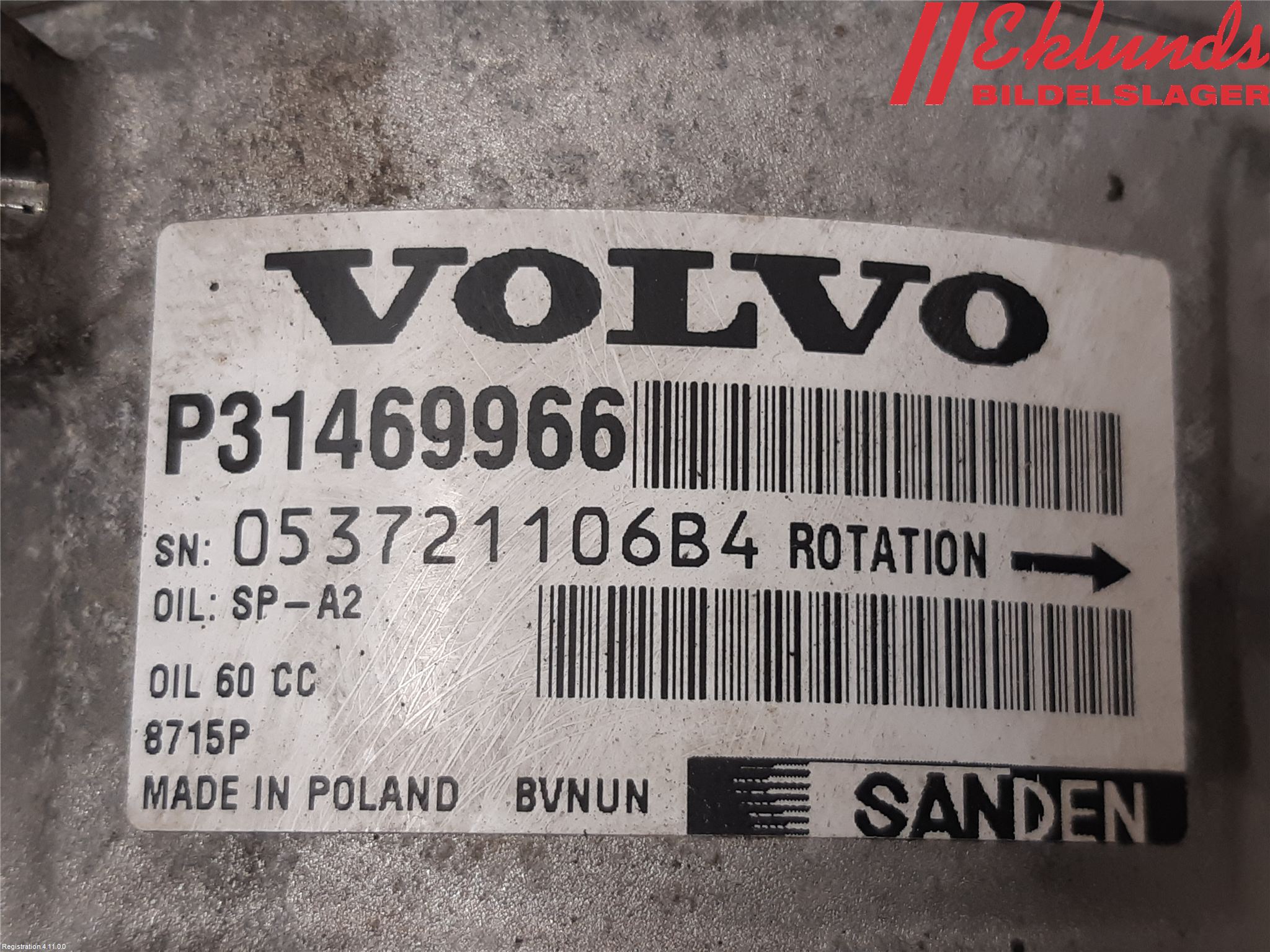 Volvo S90 17->> Ac Kompressor