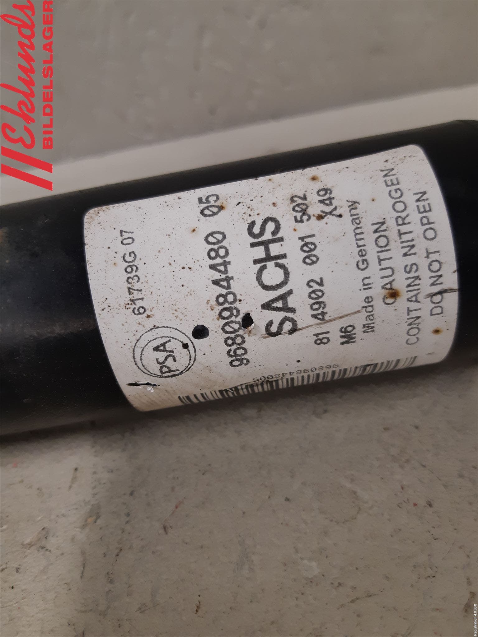 Peugeot PARTNER 16-18 Stötdämpare Bak