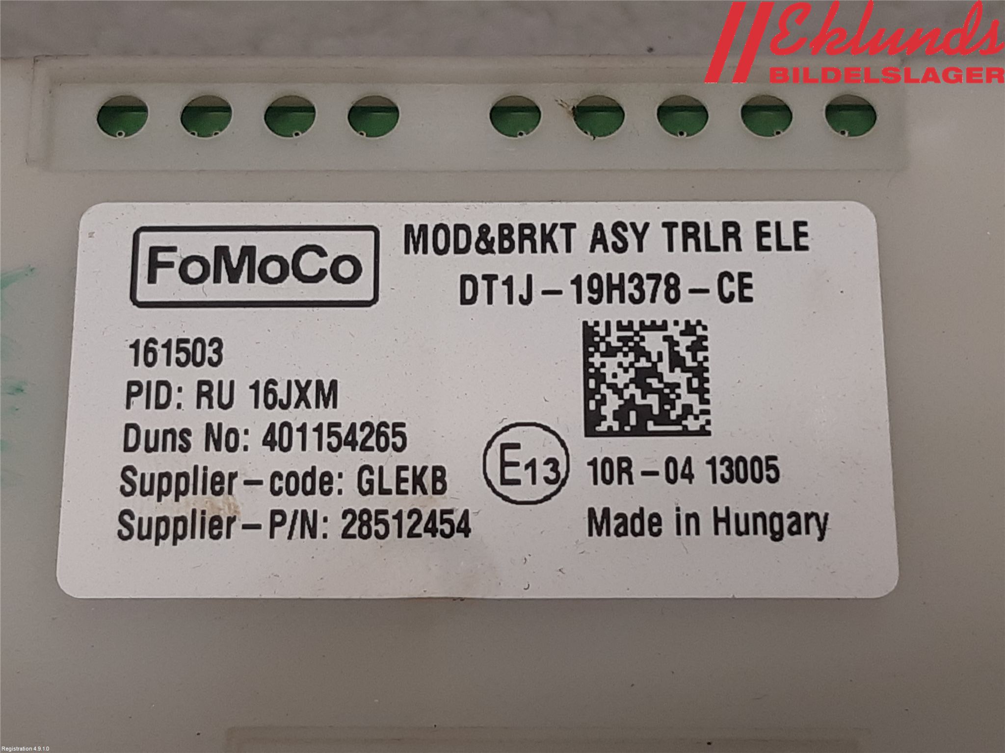 Ford FOCUS 15-18 Styrenhet Dragkrok