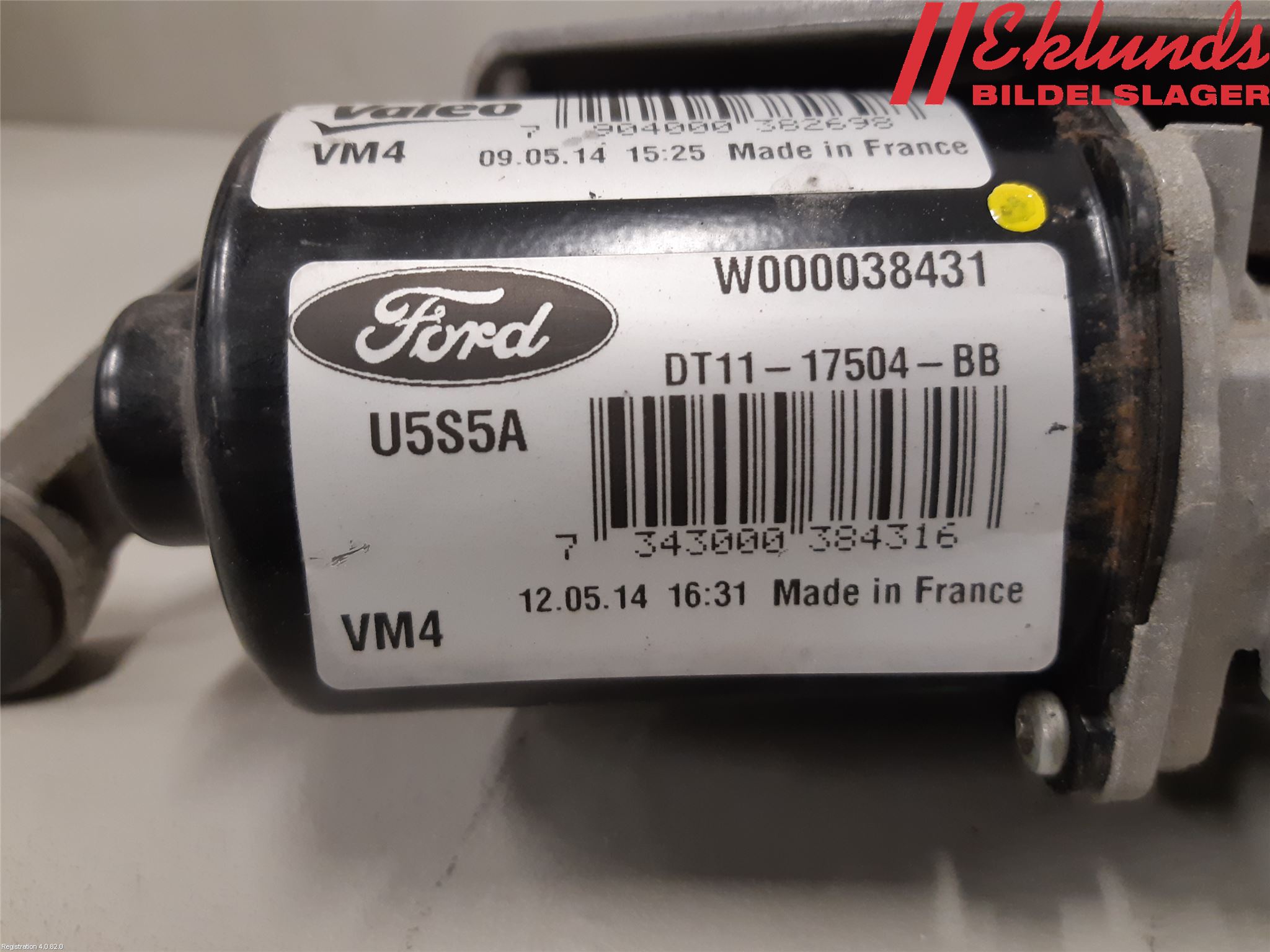 Ford TRANSIT/TOURNEO CONNECT 13-22 Torkarmotor Vindruta