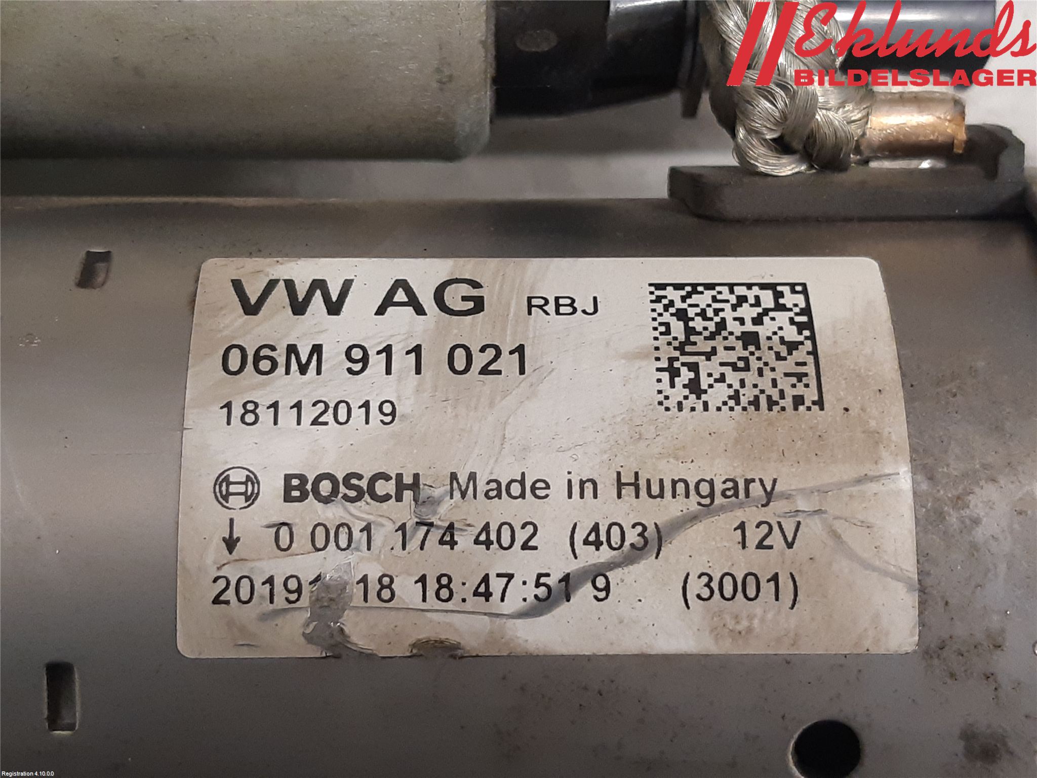 Audi A4/S4 B9 20- Startmotor
