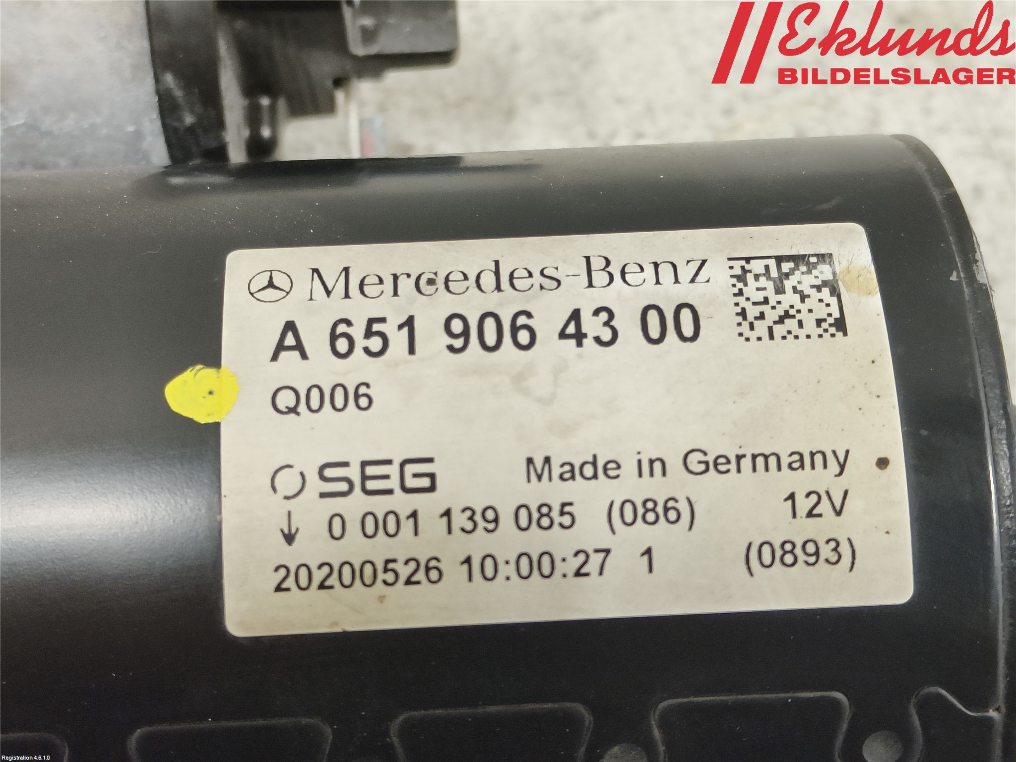 Mercedes-Benz MB VITO/V-KLASS (W640,W447,W448) 14- Startmotor Diesel