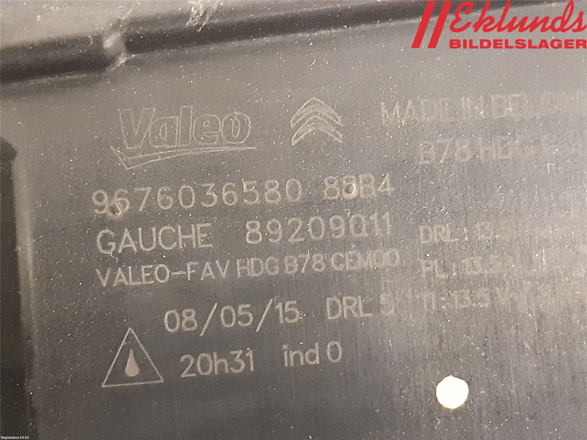 Citroen C4 GRAND PICASSO 14-18 Positionsljus Fram Vä