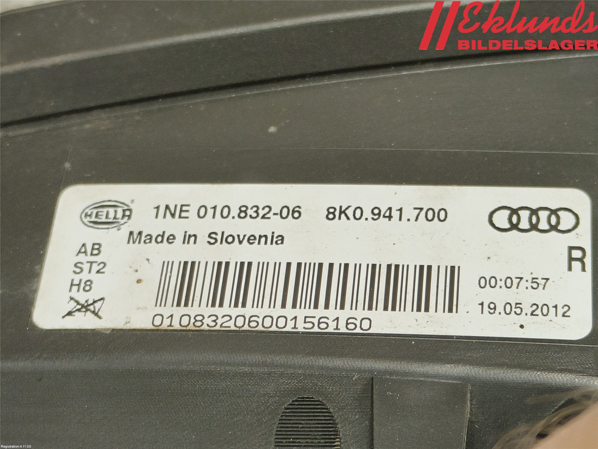 Audi A4 12-15 Dimljus-Varselljus Fram