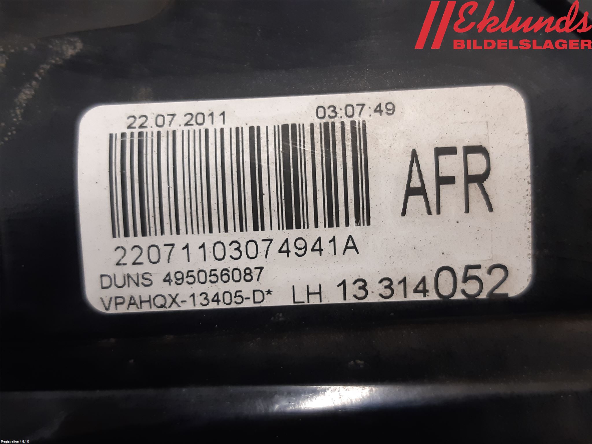 Opel ASTRA J 10-15 Bakljus Vänster