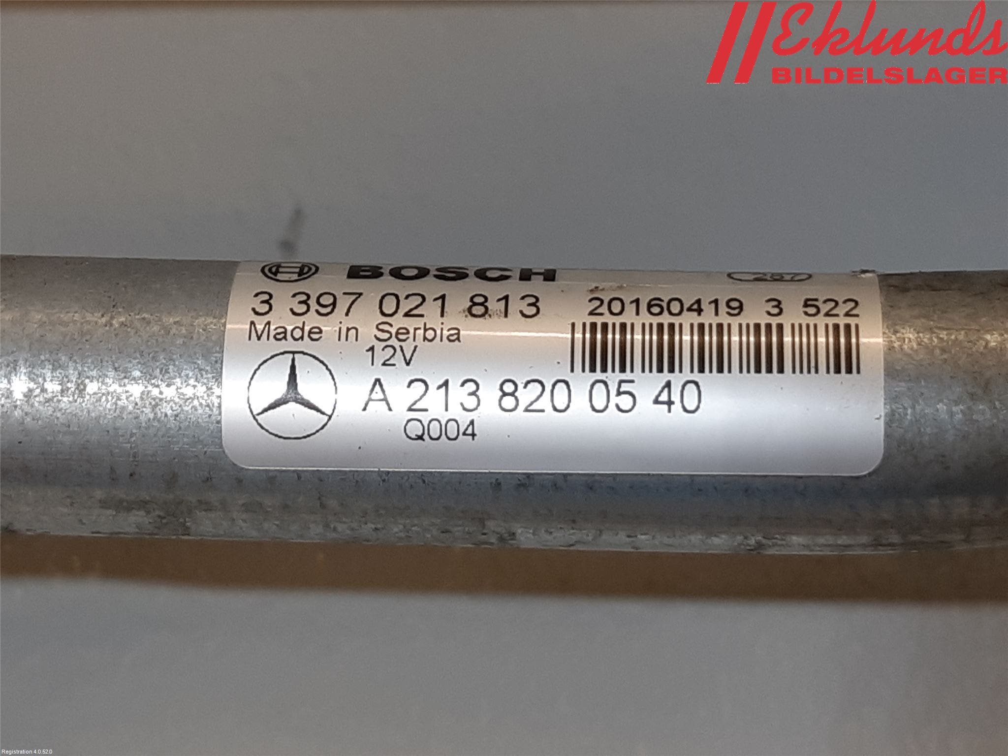 Mercedes-Benz MB E-KLASS (W213) 16-23 Torkarmotor Vindruta
