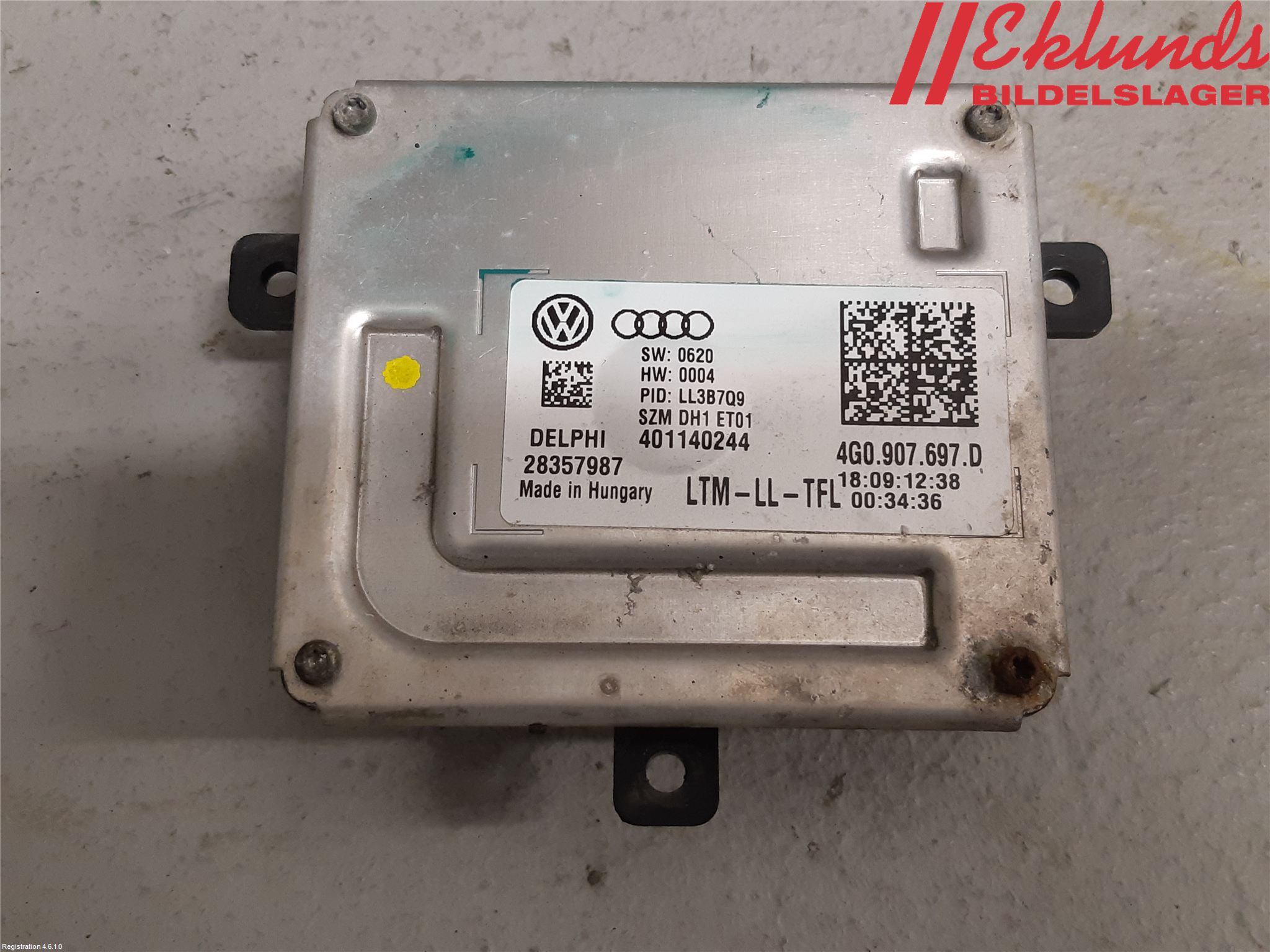 Audi A4 ALLROAD 09-16 Styrenhet Strålkastare