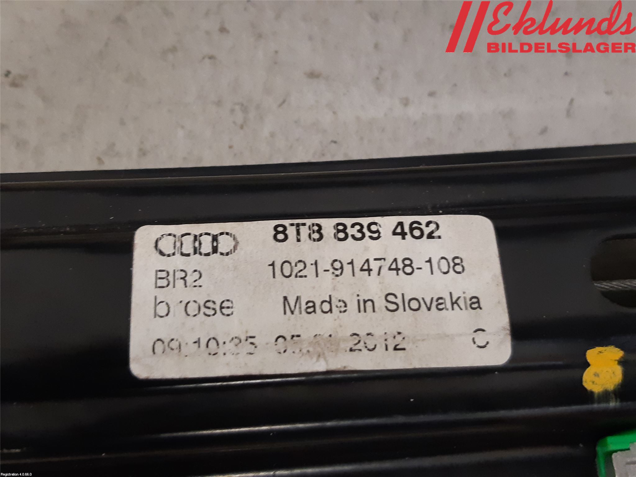 Audi A5 07-16 Fönsterhissmekanism